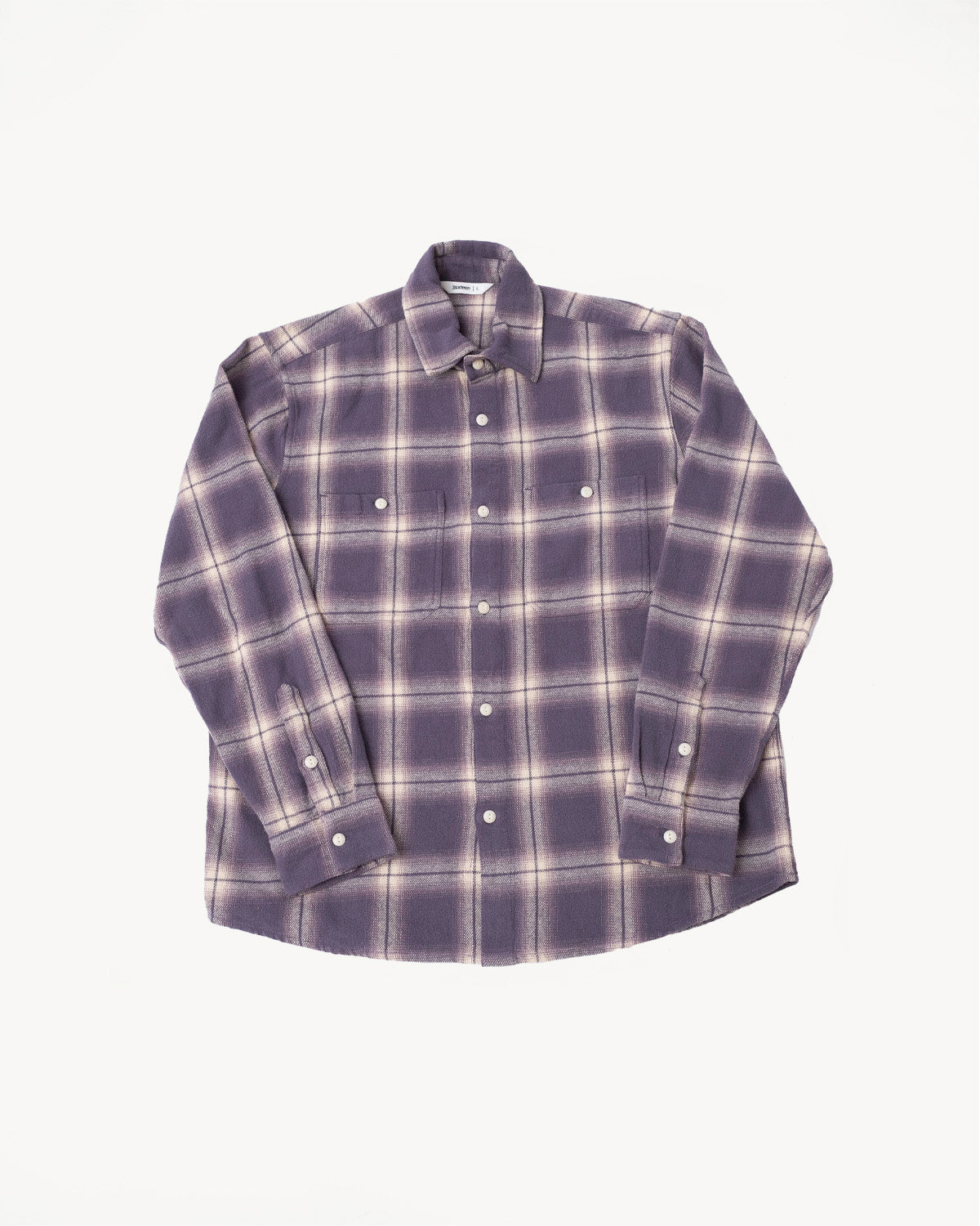 Lucky Brand Trendy Plus Cotton Plaid Utility Shirt (Purple Multi