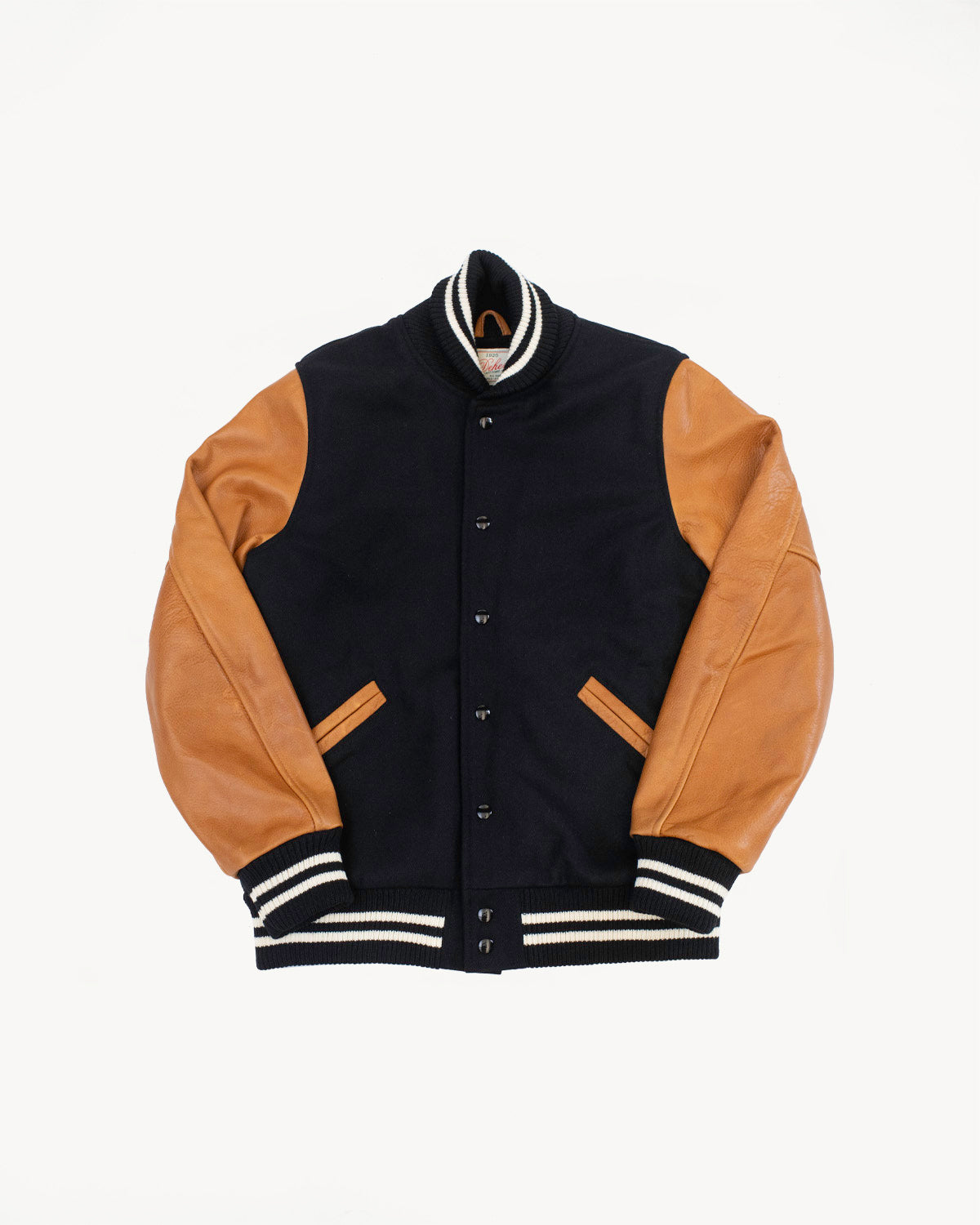 Hooded Cotton Fleece Varsity Jacket With Black Satin Lining – Branded  Originals