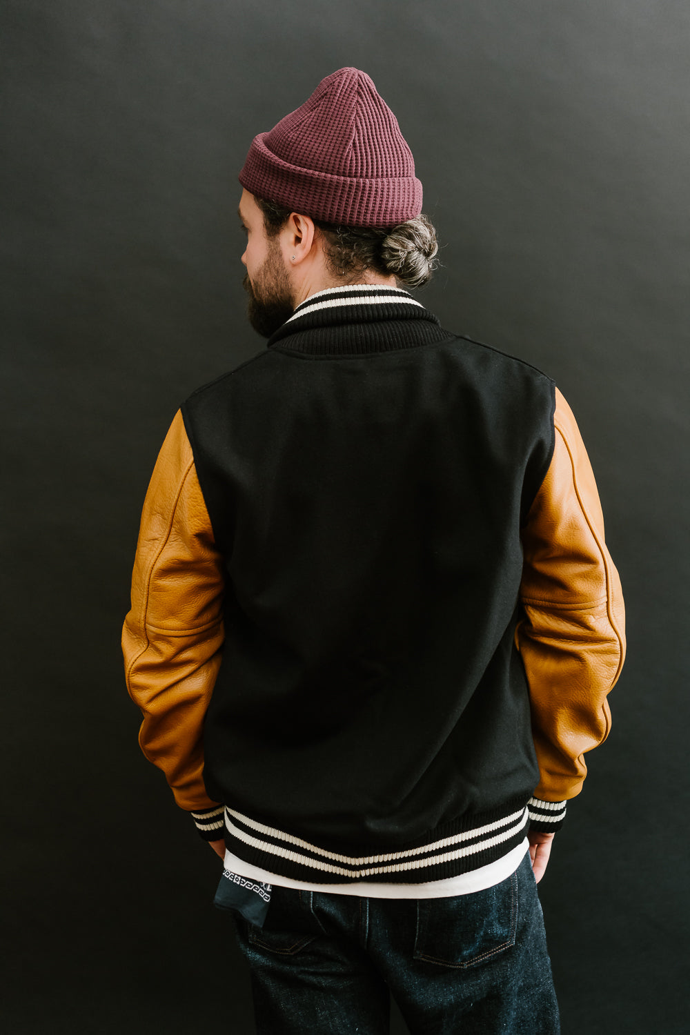Varsity Jacket - Black, Rust