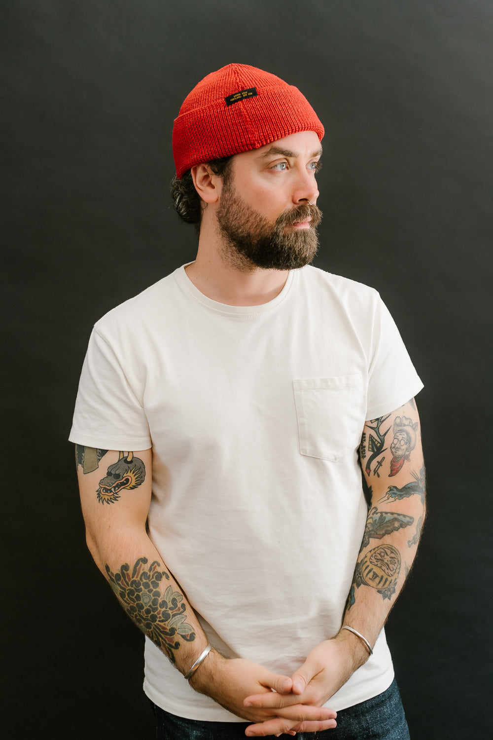 Wool Knit Watch Cap - Forster Red