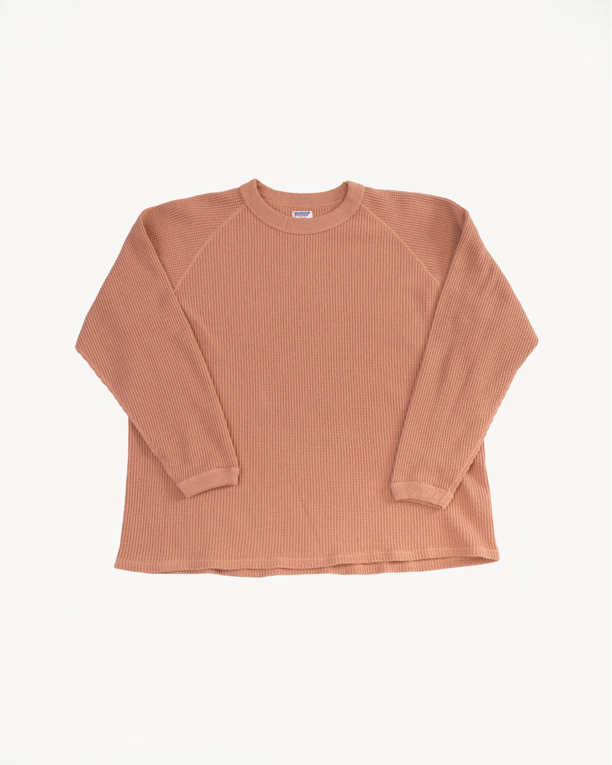 Heavy Waffle L/S Tee - Salmon