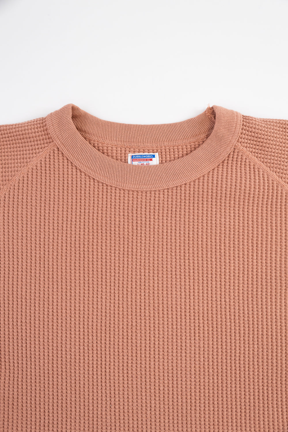 Heavy Waffle L/S Tee - Salmon | James Dant