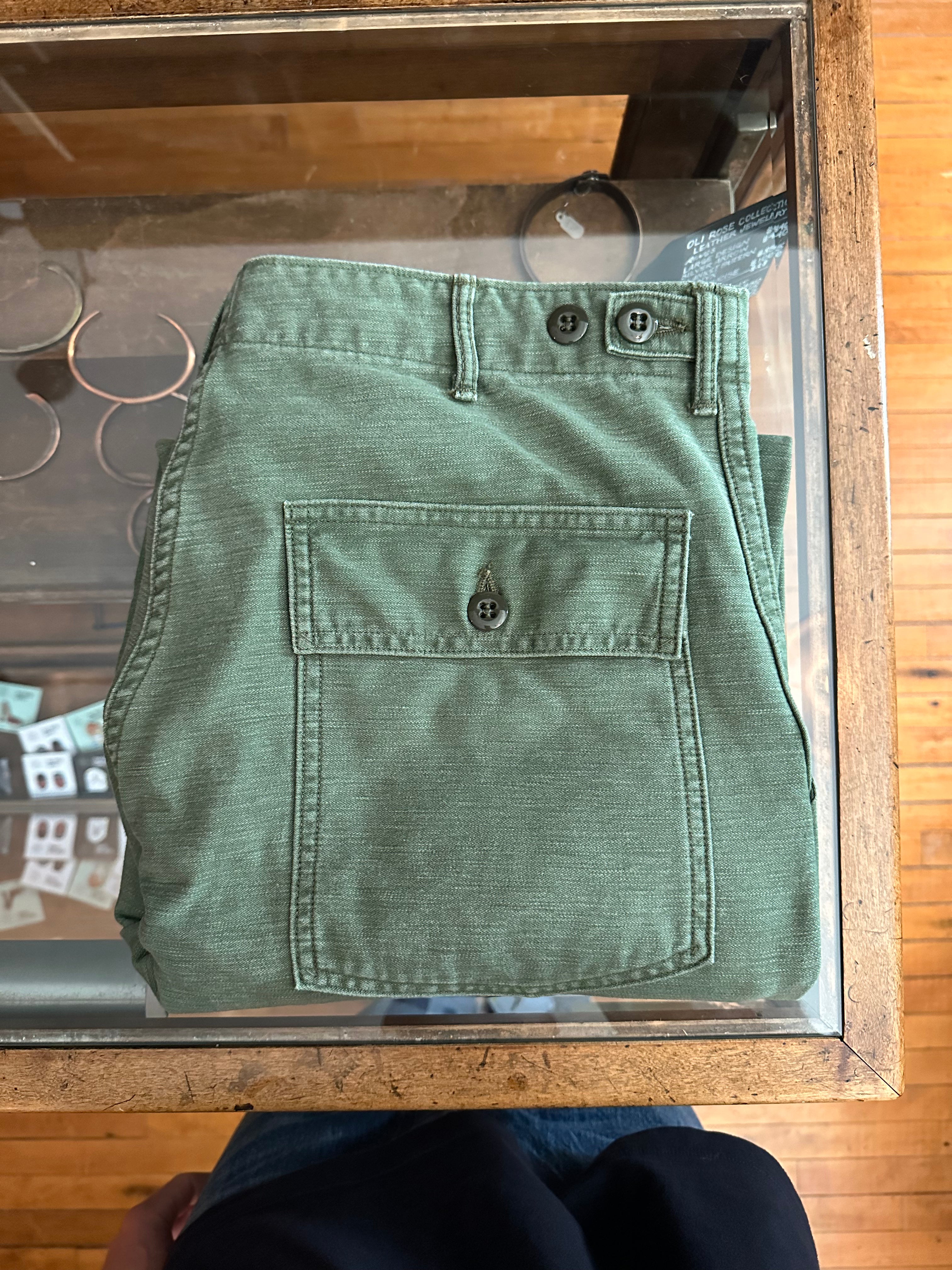 Gently Used orSlow Fatigue Pants - Standard Fit - Vintage Washed Olive - 2