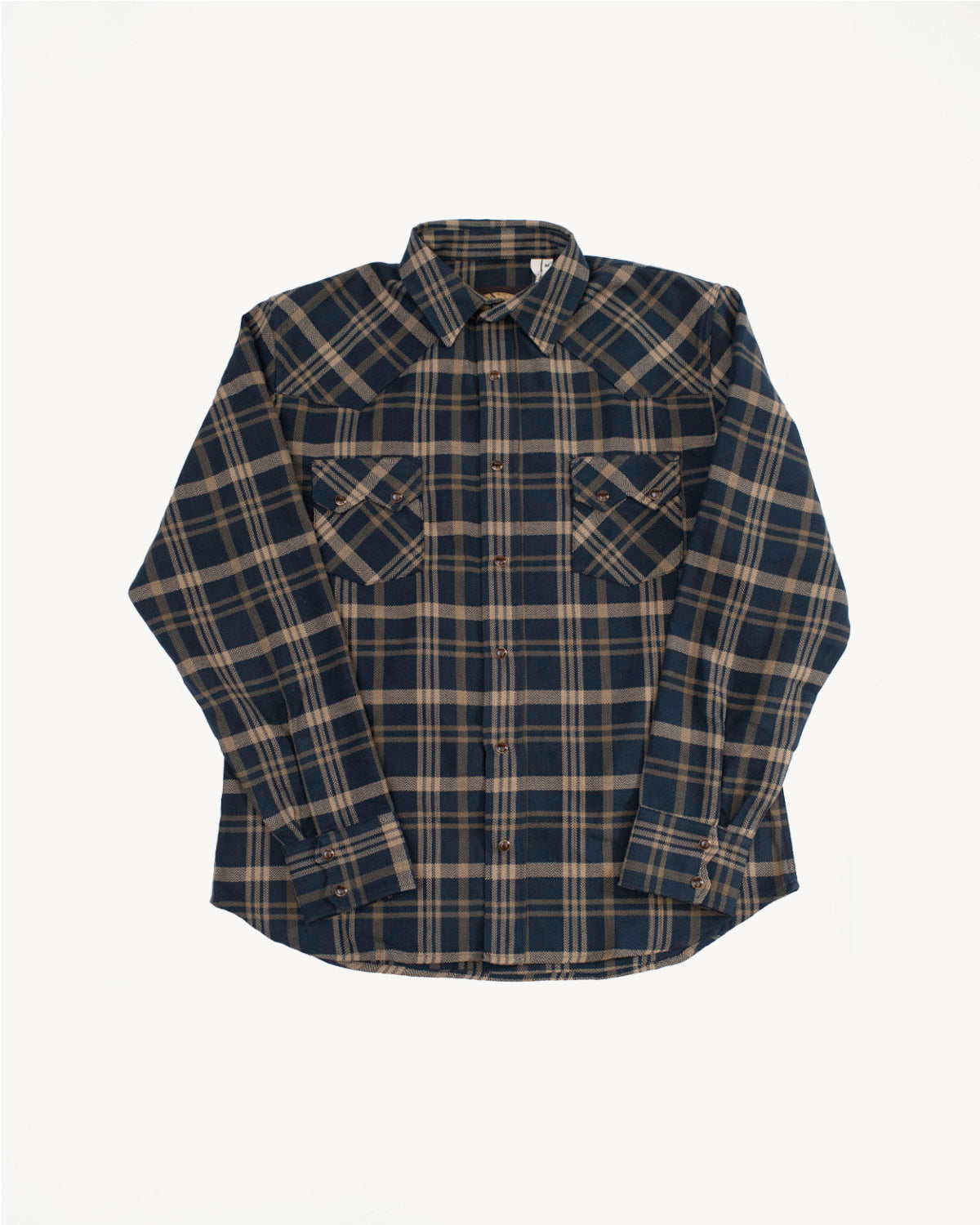 Dollard Herringbone Check - Navy, Beige