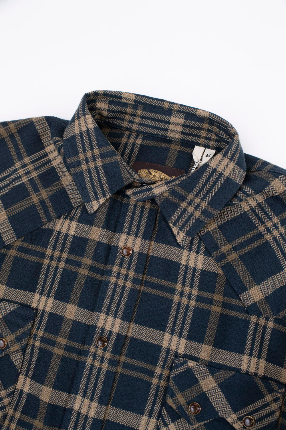 Dollard Herringbone Check - Navy, Beige | James Dant