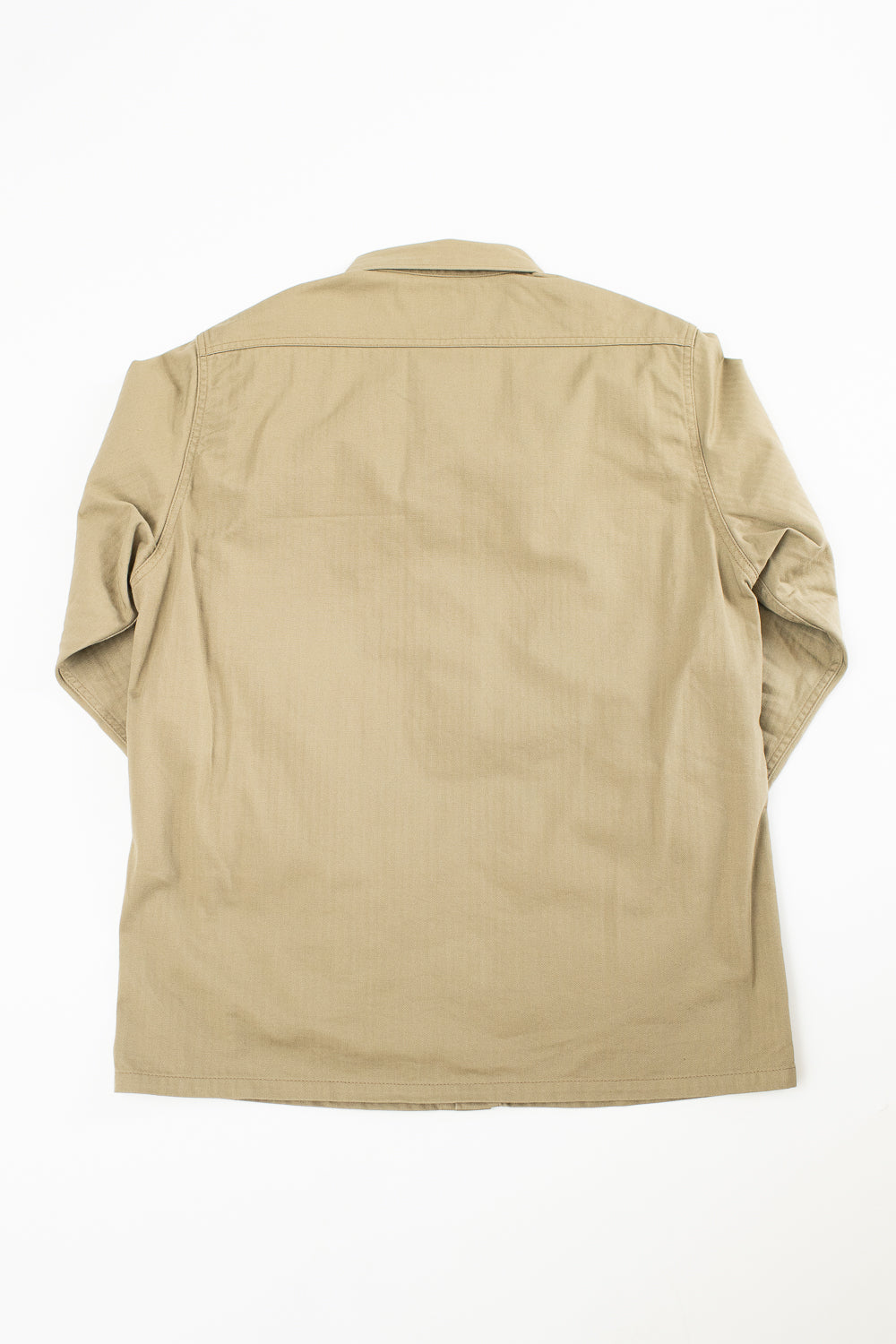 IHSH-385-BEI - 9oz Herringbone Military Shirt - Beige