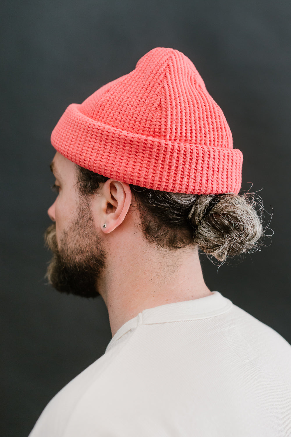 Waffle Knit Cap - 108 Classic Red