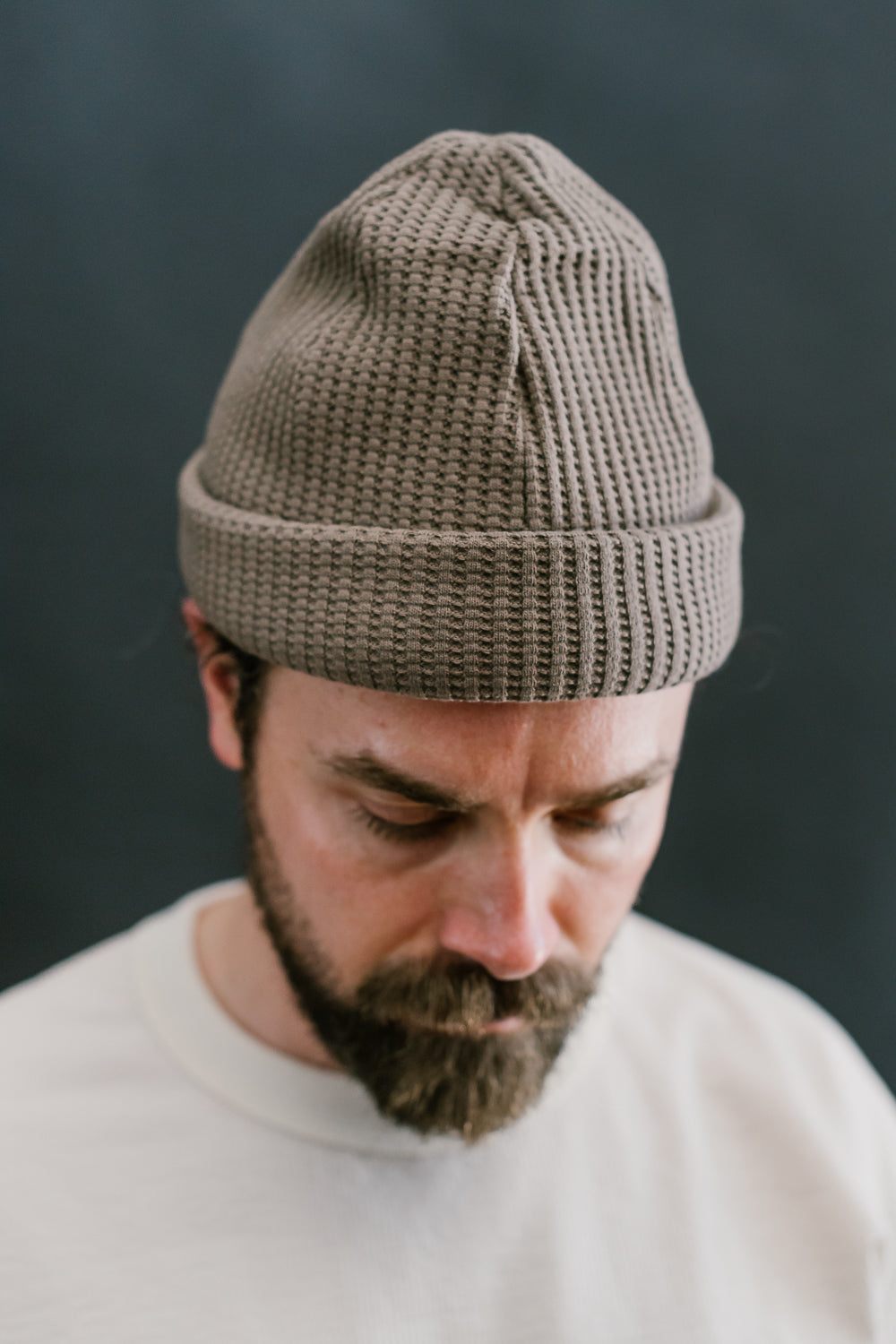 Waffle Knit Cap - 137 Taupe