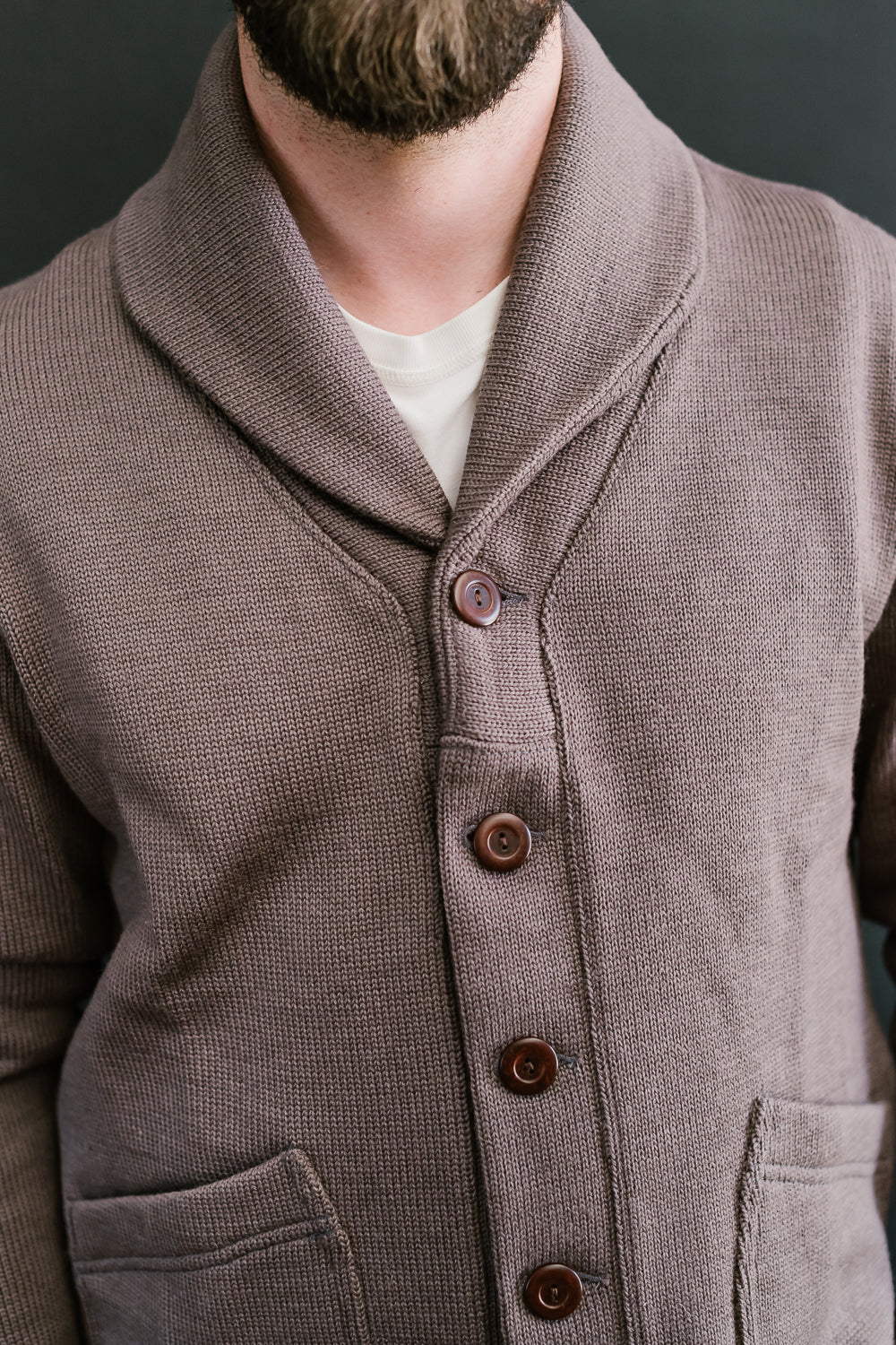 James Dant x Dehen - Shawl Sweater Coat 2.0 - Smoke, Charcoal