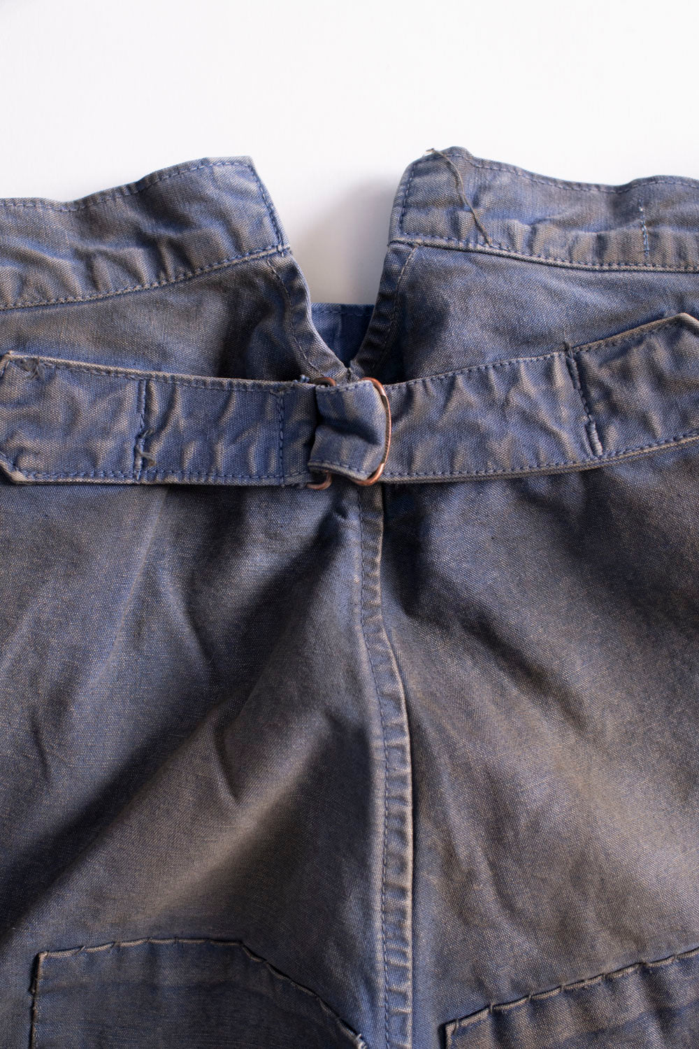 MSP-1007 - French Work Boro Pants - Distressed Blue