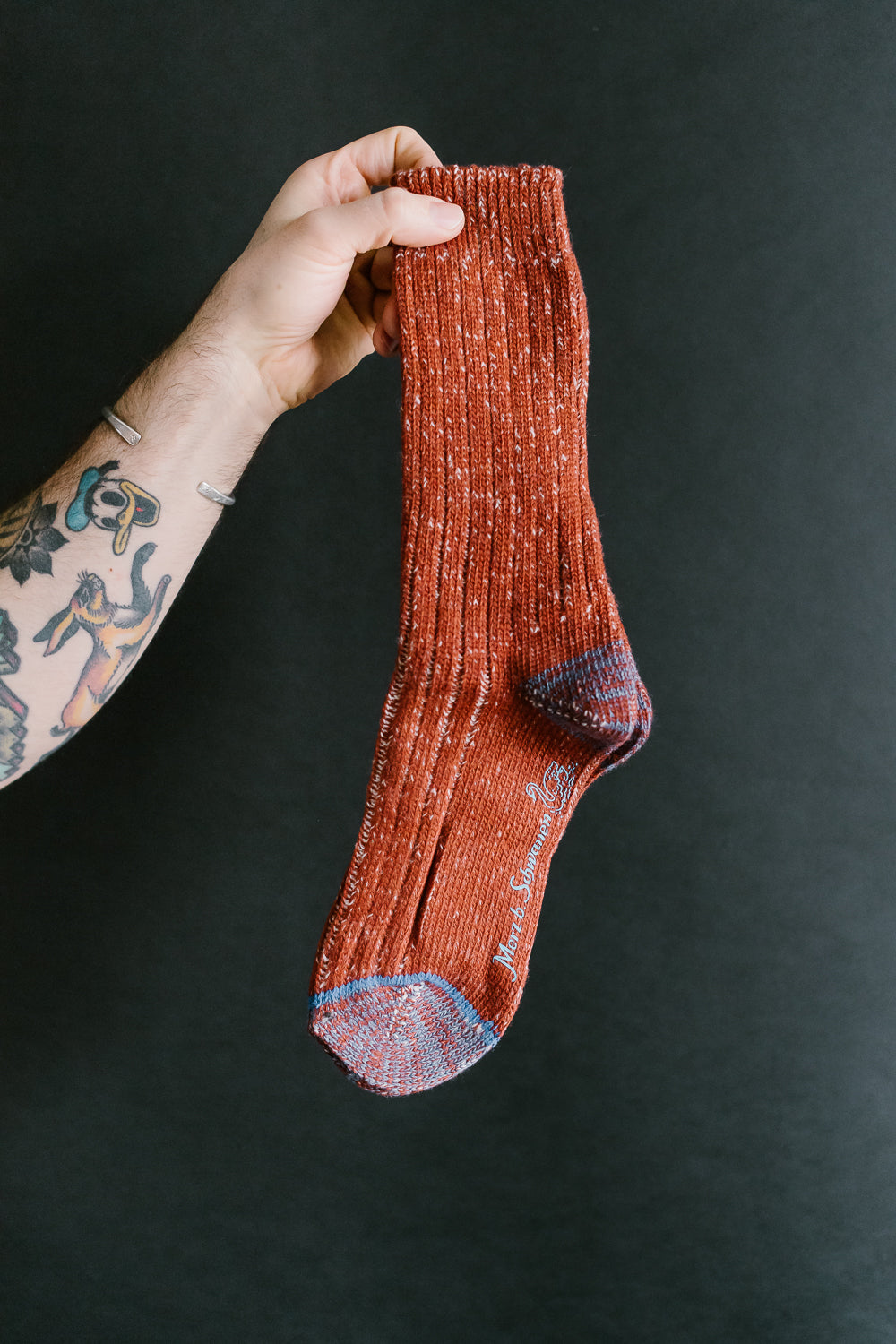 MW72.1502 - Extra Fine Merino Wool Socks - Chestnut, Nature | James Dant