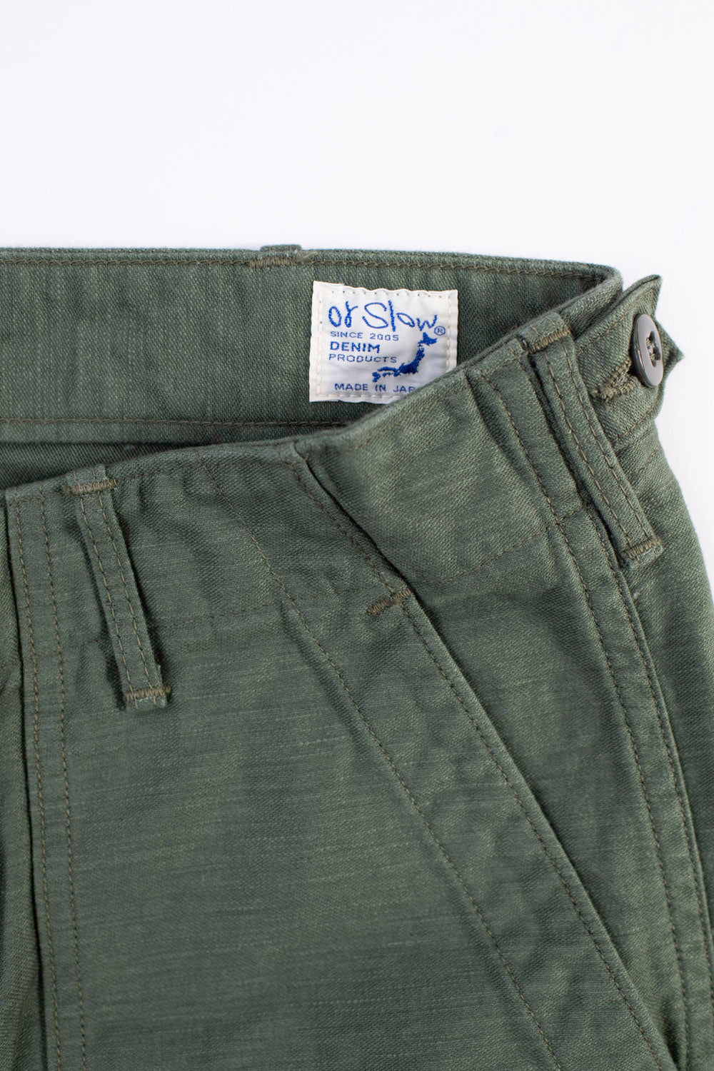 Orslow Slim Fit Fatigue Pants Green 16 - Made in Japan, Pants