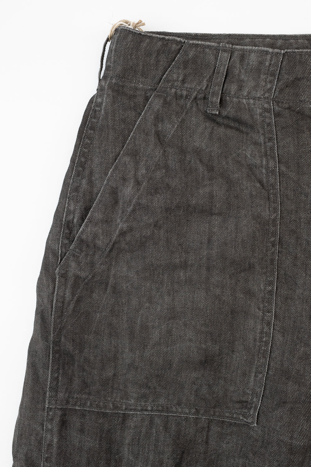 01-5103-60 - Linen Herringbone Fatigue Pants - Summer Fit - Sumi Dyed