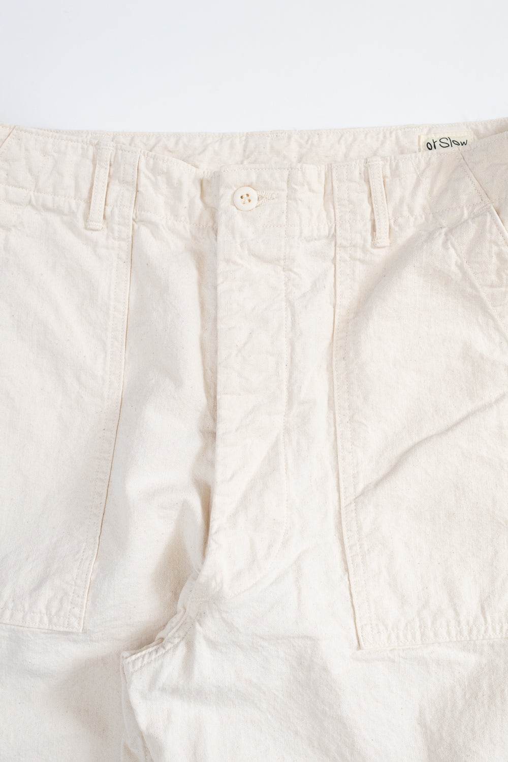01-5103-66 - Napped Summer Fatigue Pants - Ecru