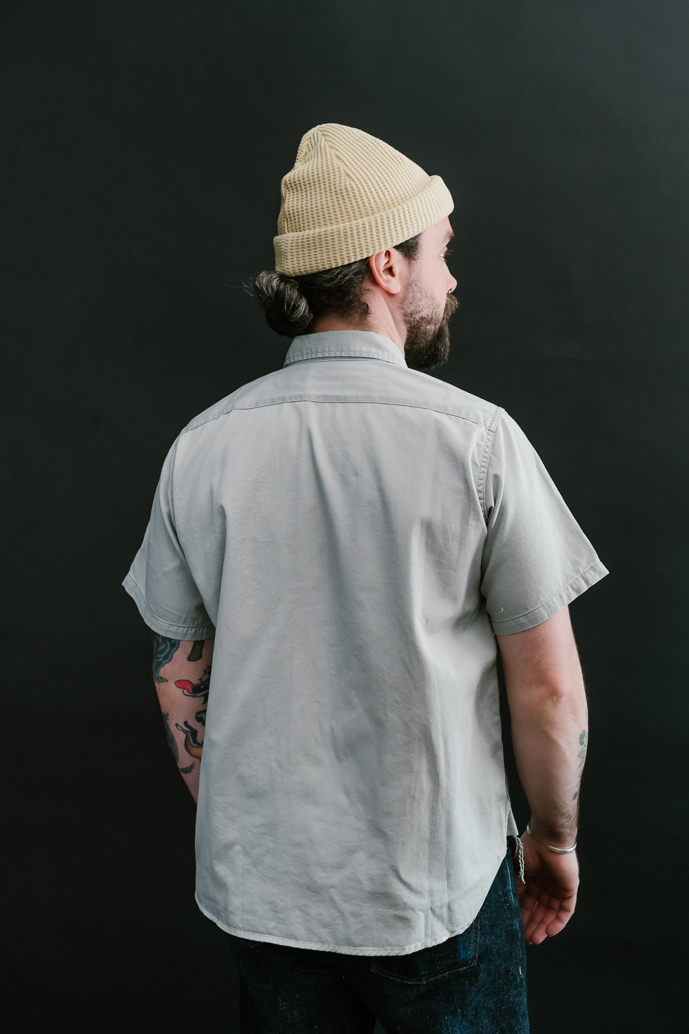 01-8069-71 - 1960s Twill Work Shirt - Light Grey