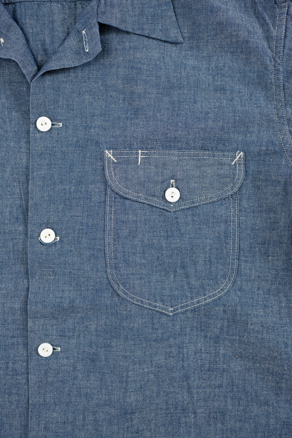 1207B-CC - New Basic S/S Shirt Classic Chambray - Indigo 
