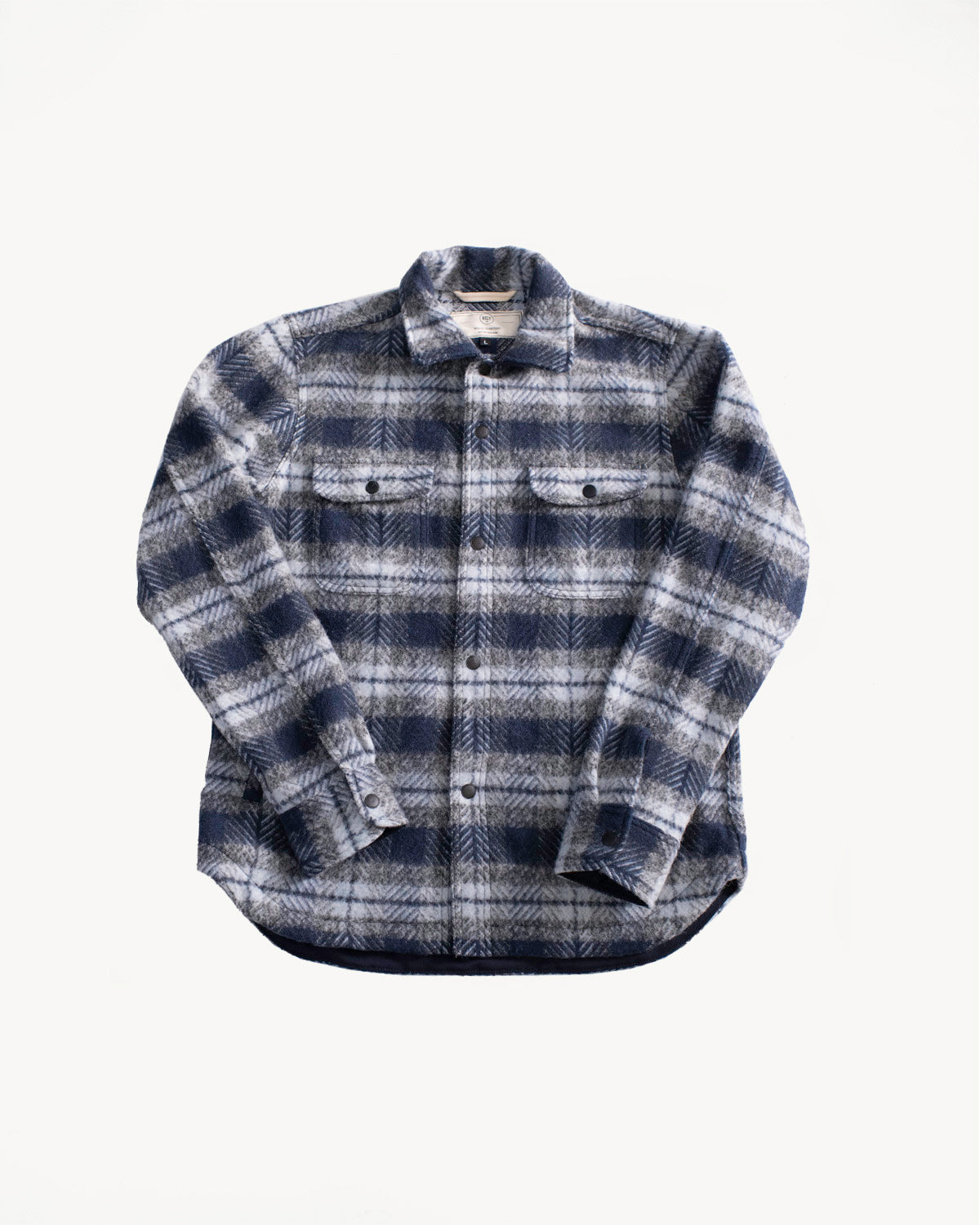 Field Jacket Wool Plaid - Navy