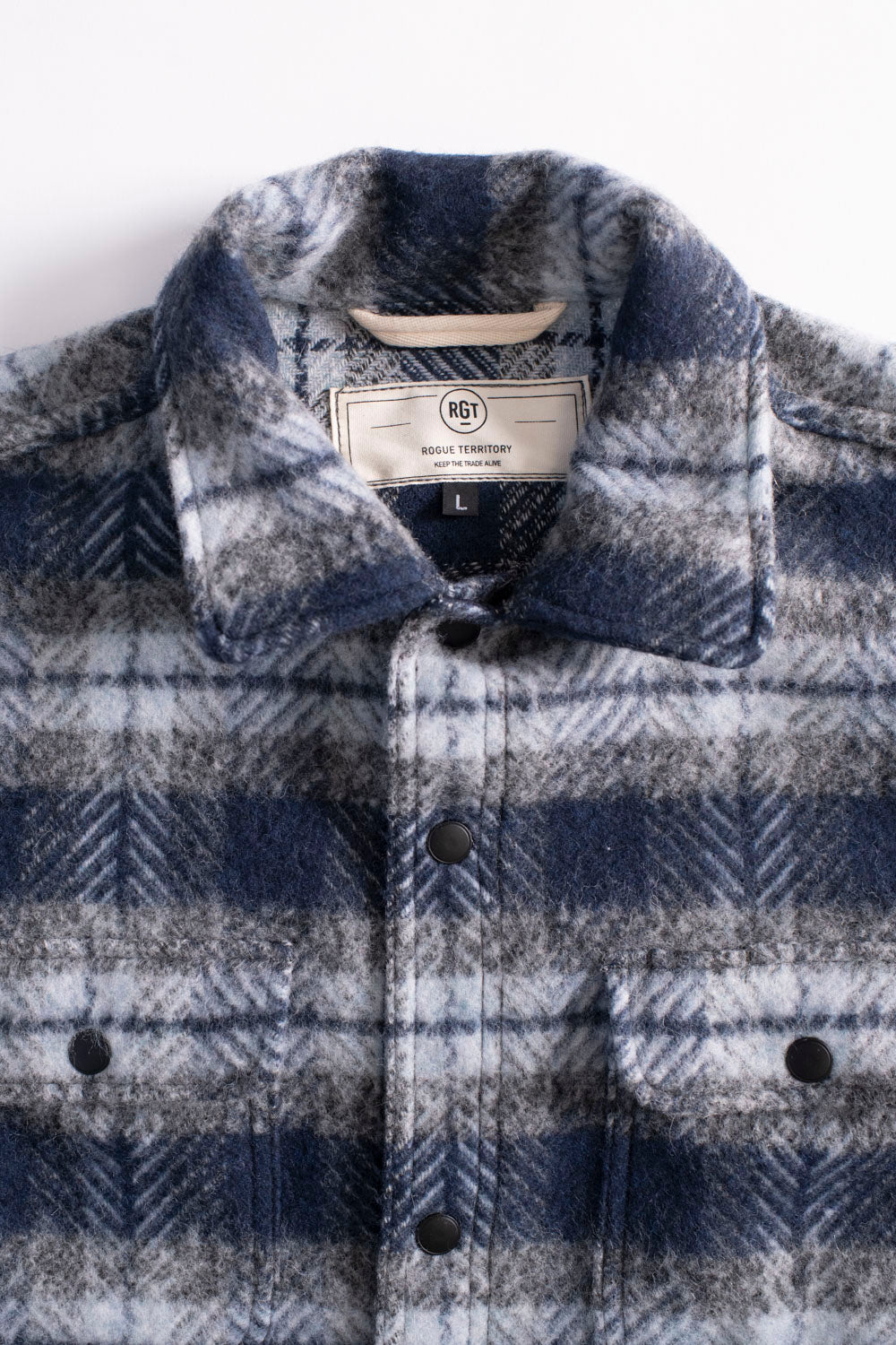 Field Jacket Wool Plaid - Navy