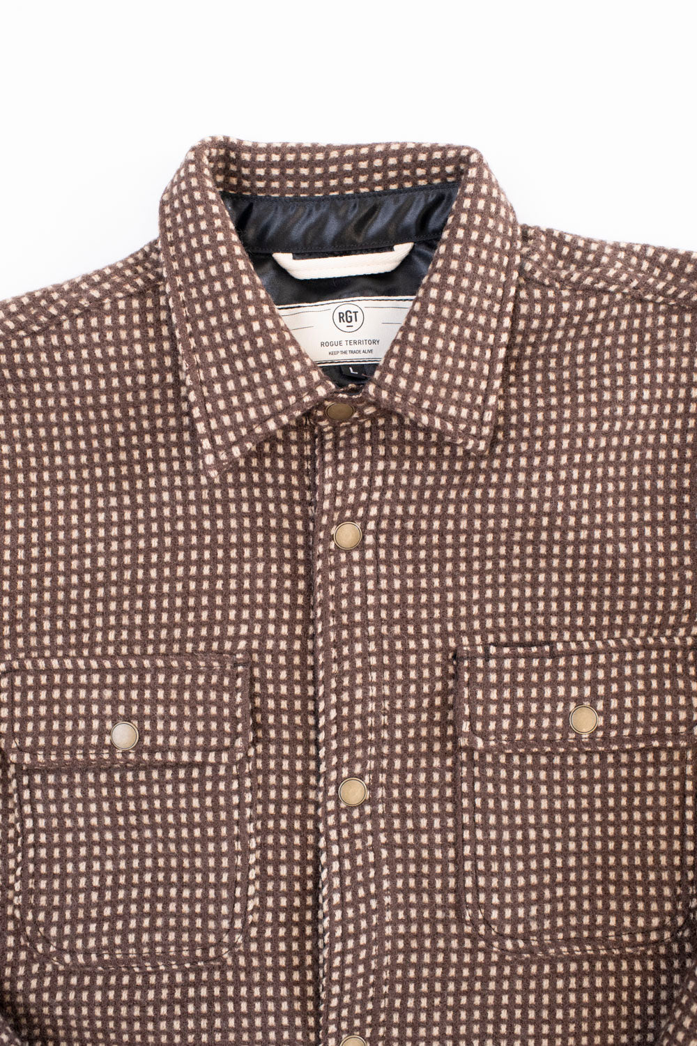 Field Shirt Lined Wool Dot - Brown