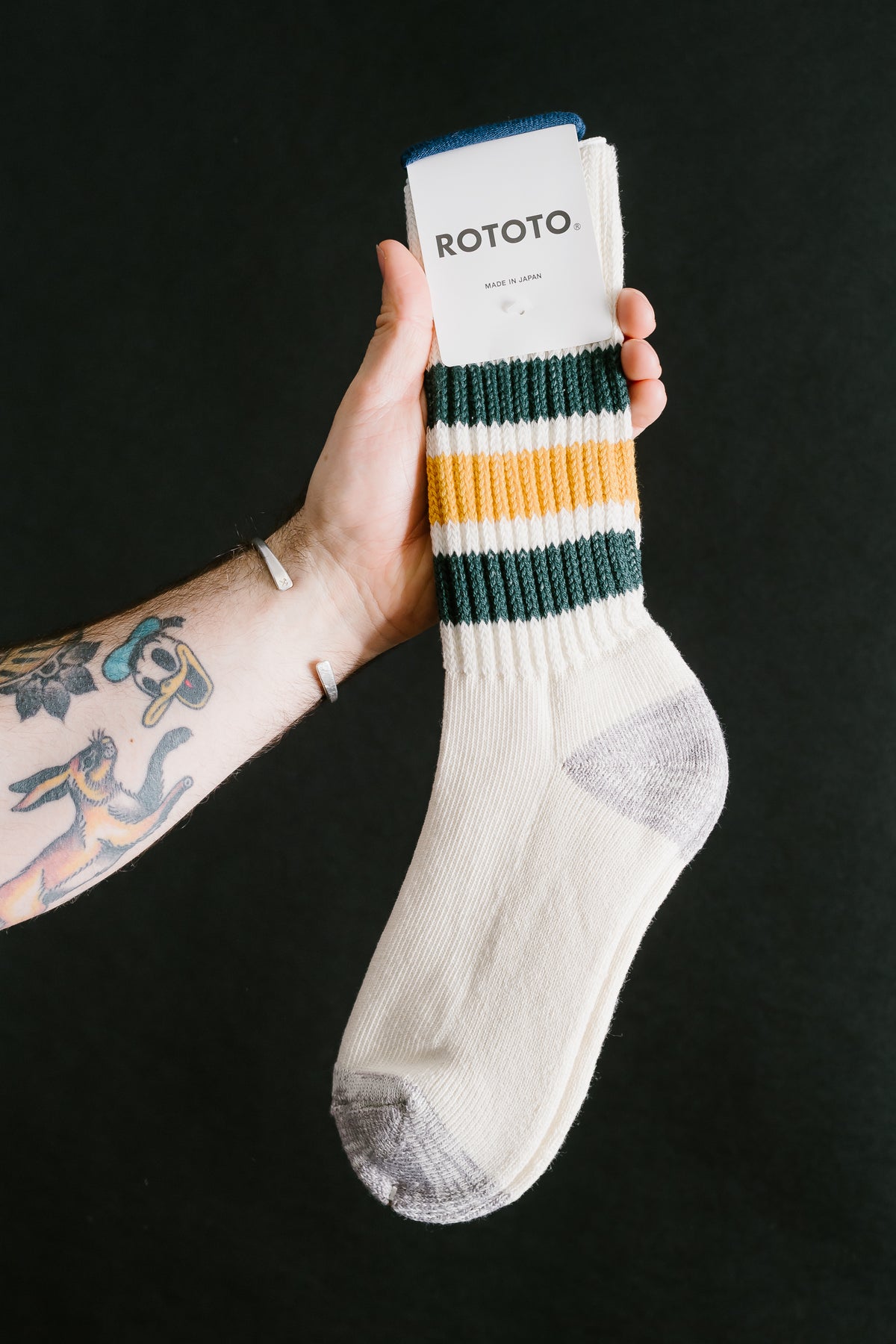 Sustainable Socks, Eco-friendly Yellow Crew Socks