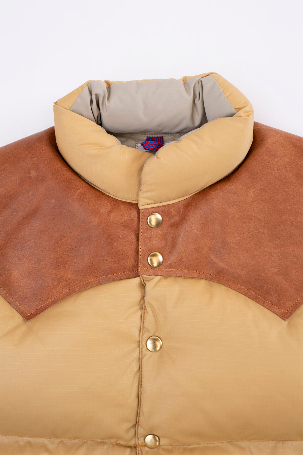 Lot 2197 - Rocky Mountain Featherbed x Warehouse Ripstop Nylon Down Vest -  Beige Mustard