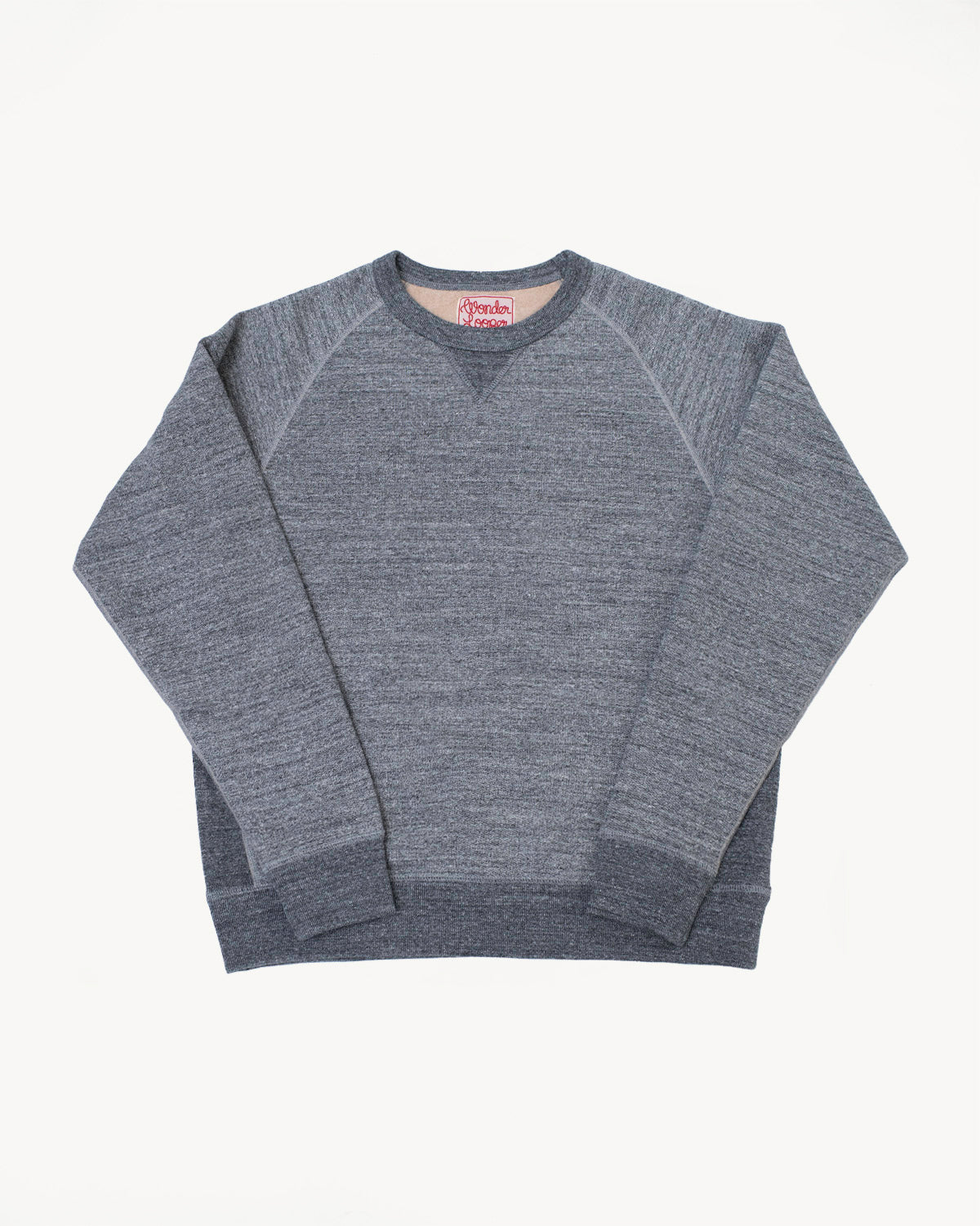 Pullover Crewneck Fleeced Foxfibre® - Charcoal | James Dant