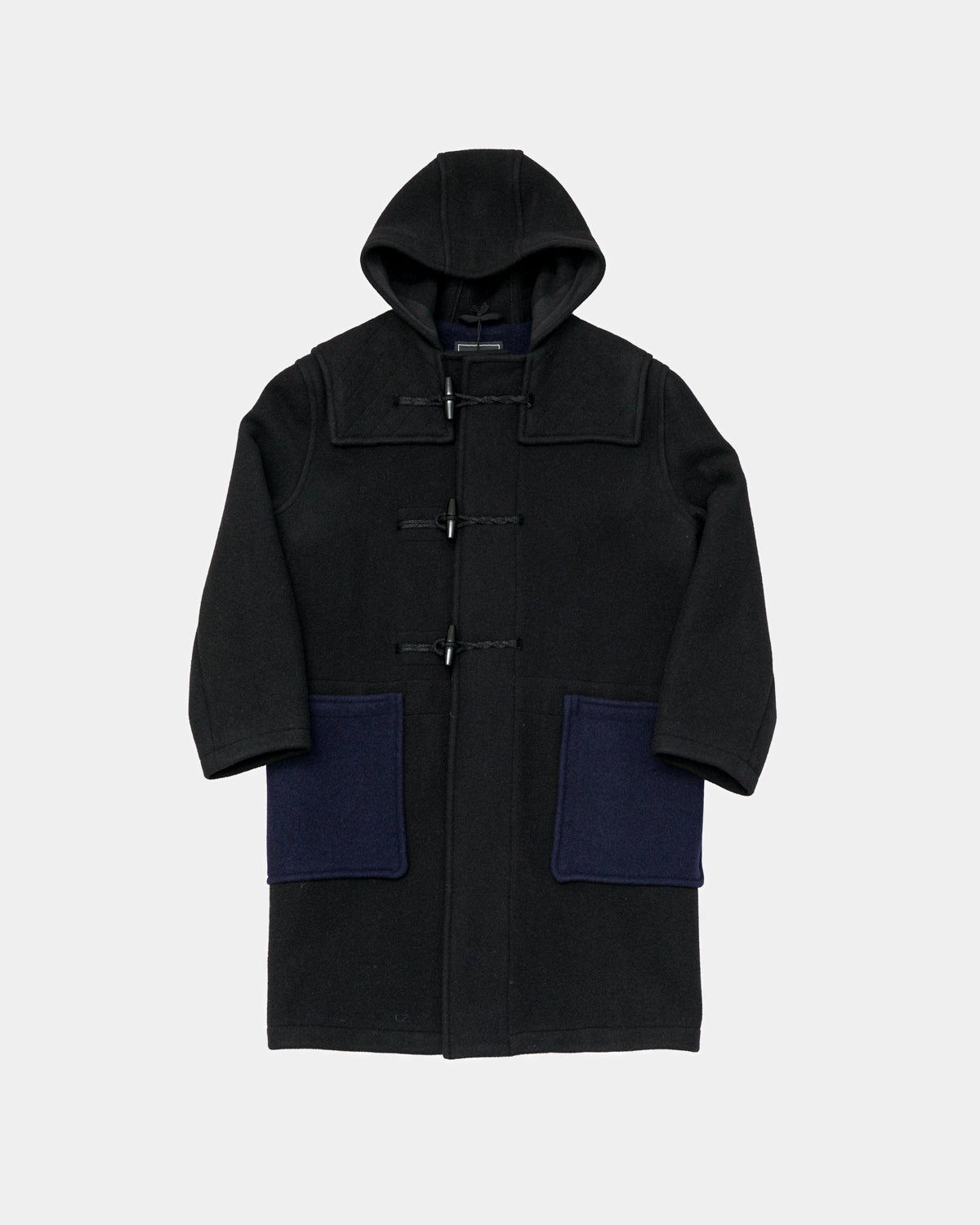 Gloverall x 3Sixteen - Quilted Contrast Monty Coat - Black | James