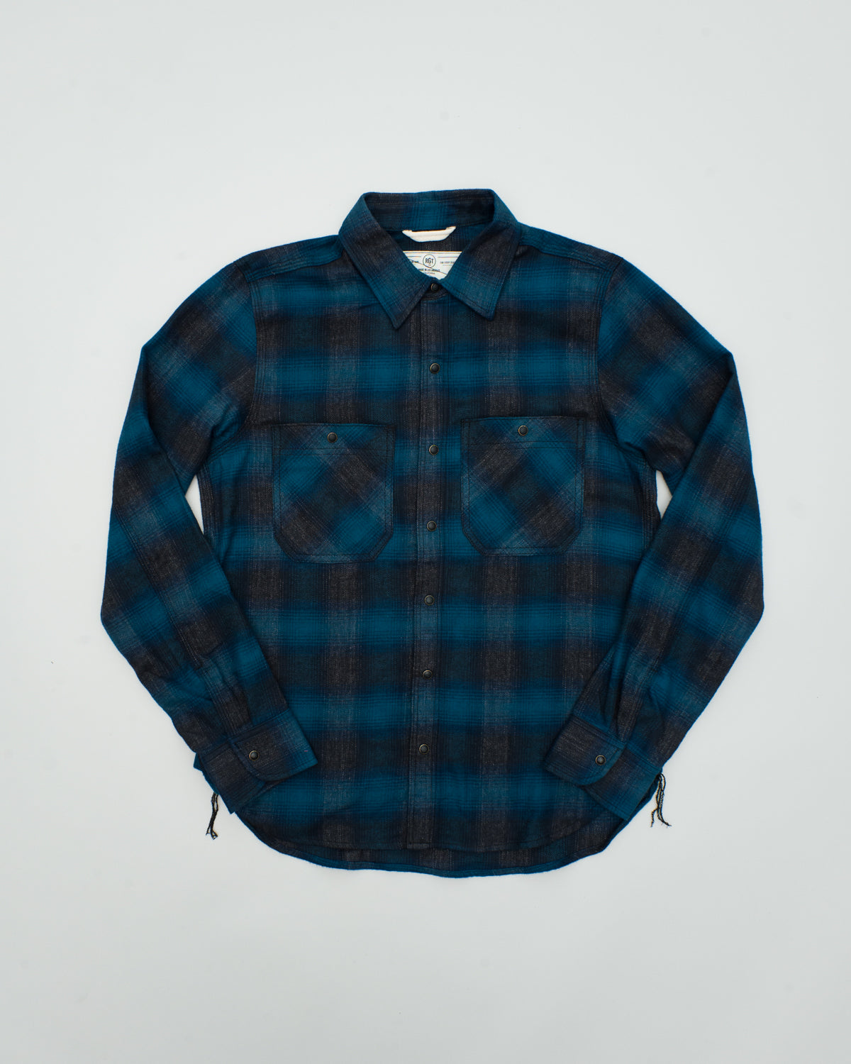 BM Shirt Brushed Plaid - Blue | James Dant