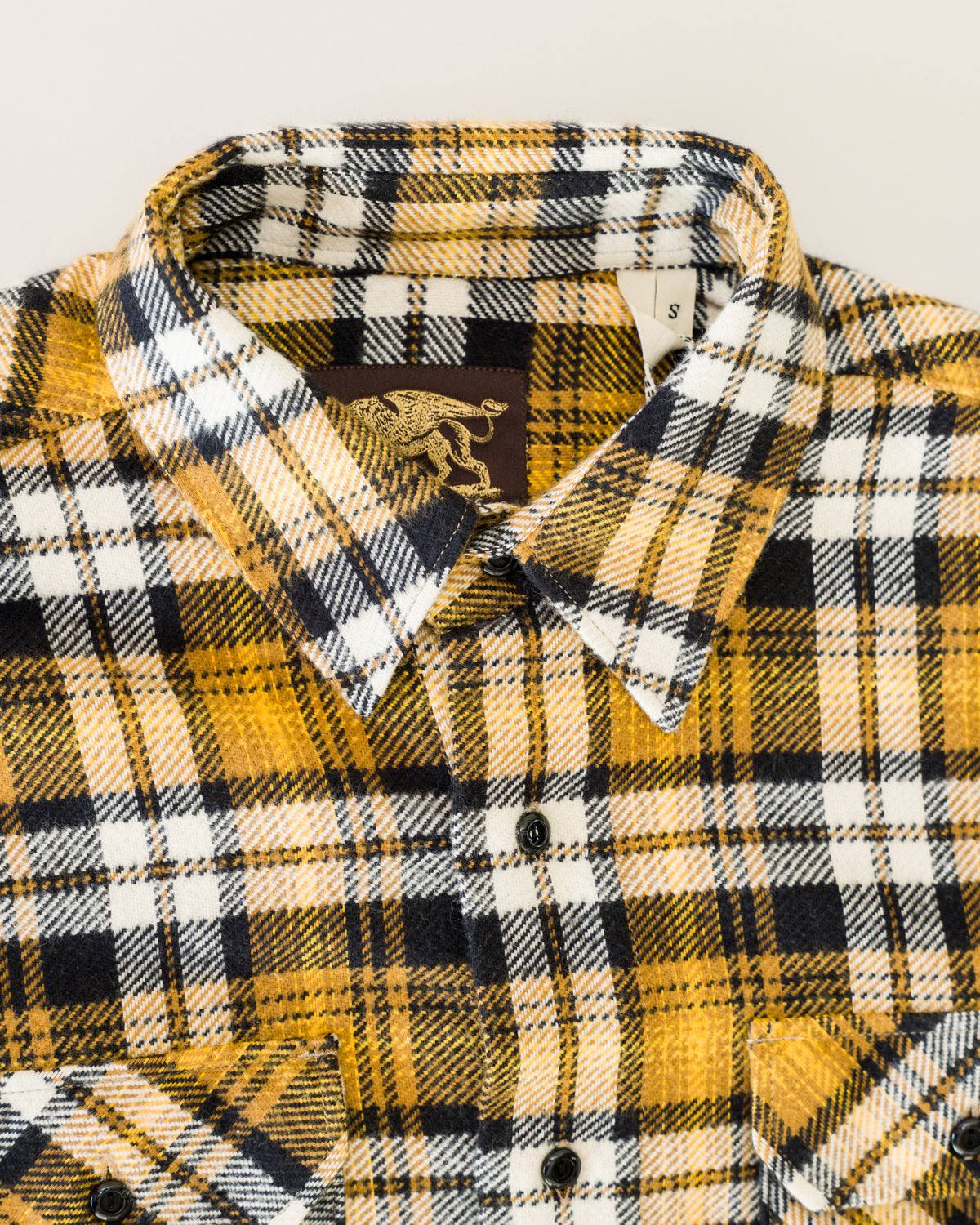 Bryson Check Flannel - Black, Beige, Gold | James Dant