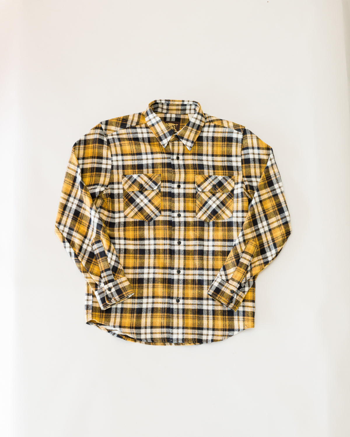 Bryson Check Flannel - Black, Beige, Gold | James Dant