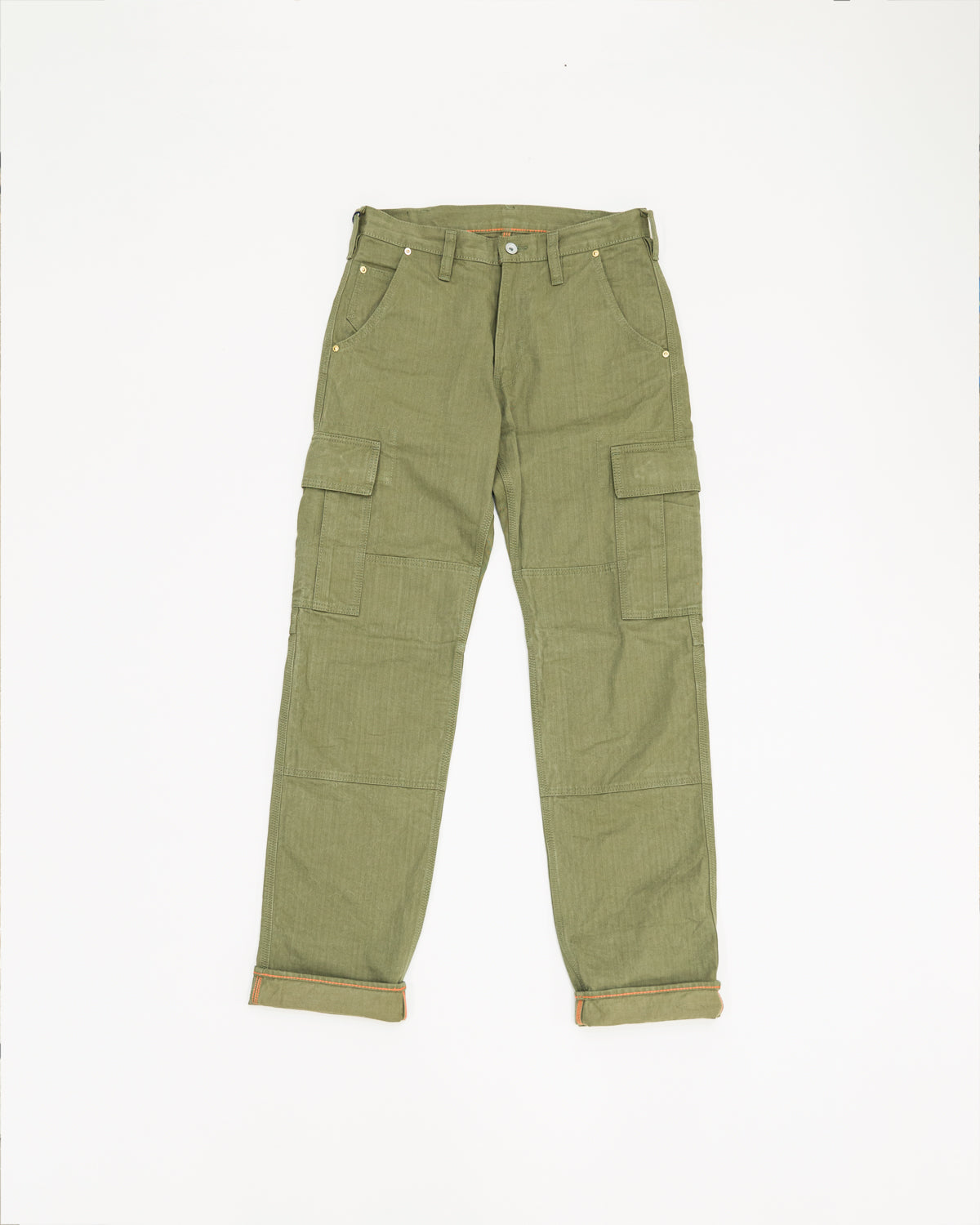 IH-733-ODG - 11oz Herringbone Cargo - Olive Drab Green | James Dant