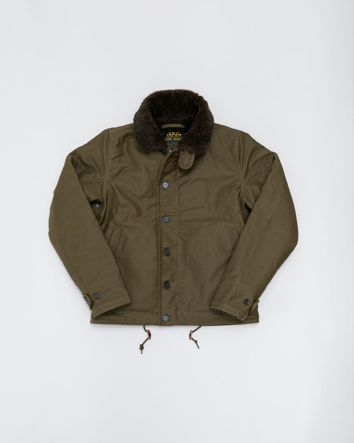 IHM-37-ODG - Oiled Whipcord N-1 Deck Jacket - Olive