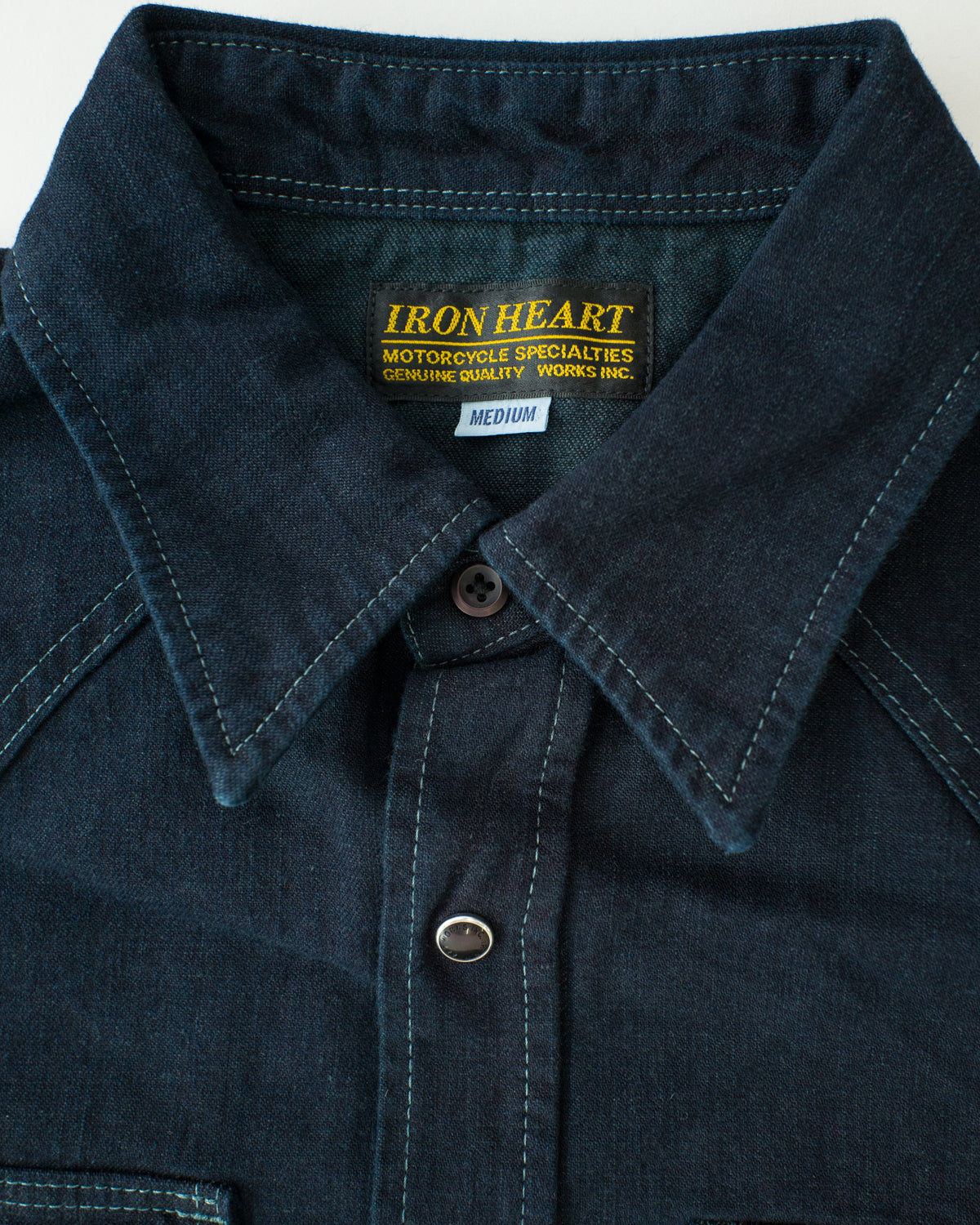 Iron Heart 12oz Selvedge Denim Western Shirt - Indigo