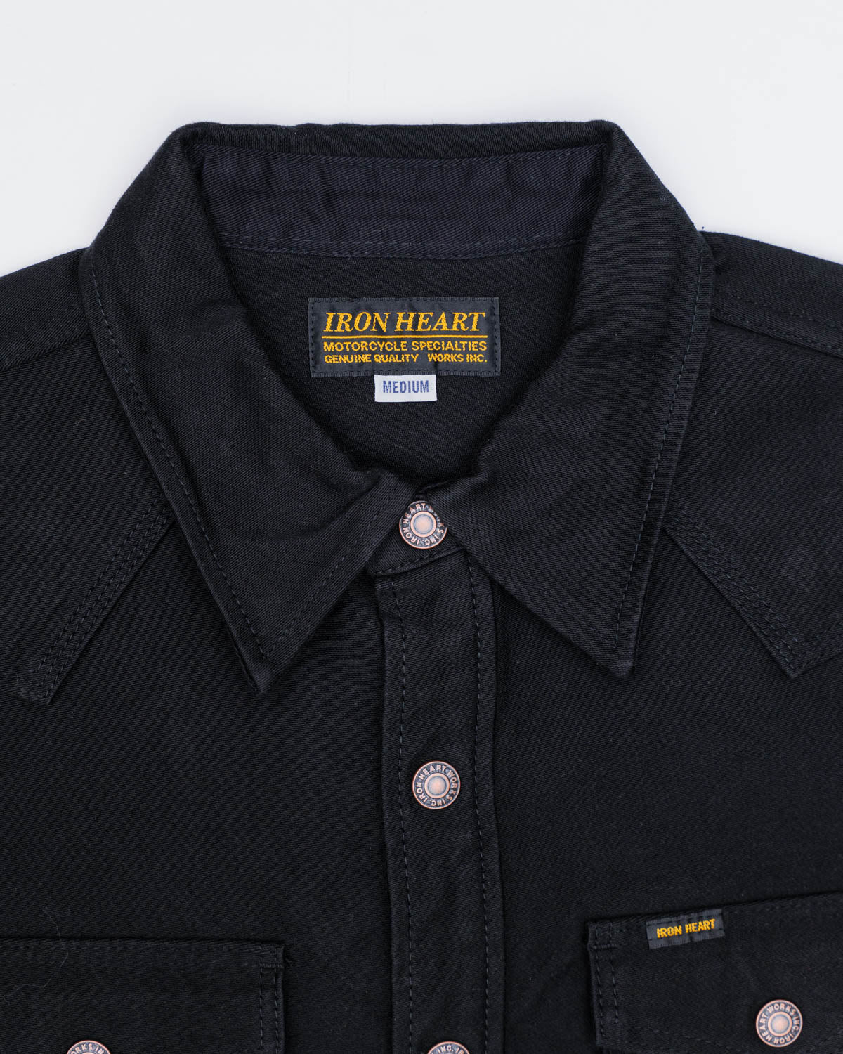 IHSH-331-BLK - 12oz Moleskin CPO Shirt - Black