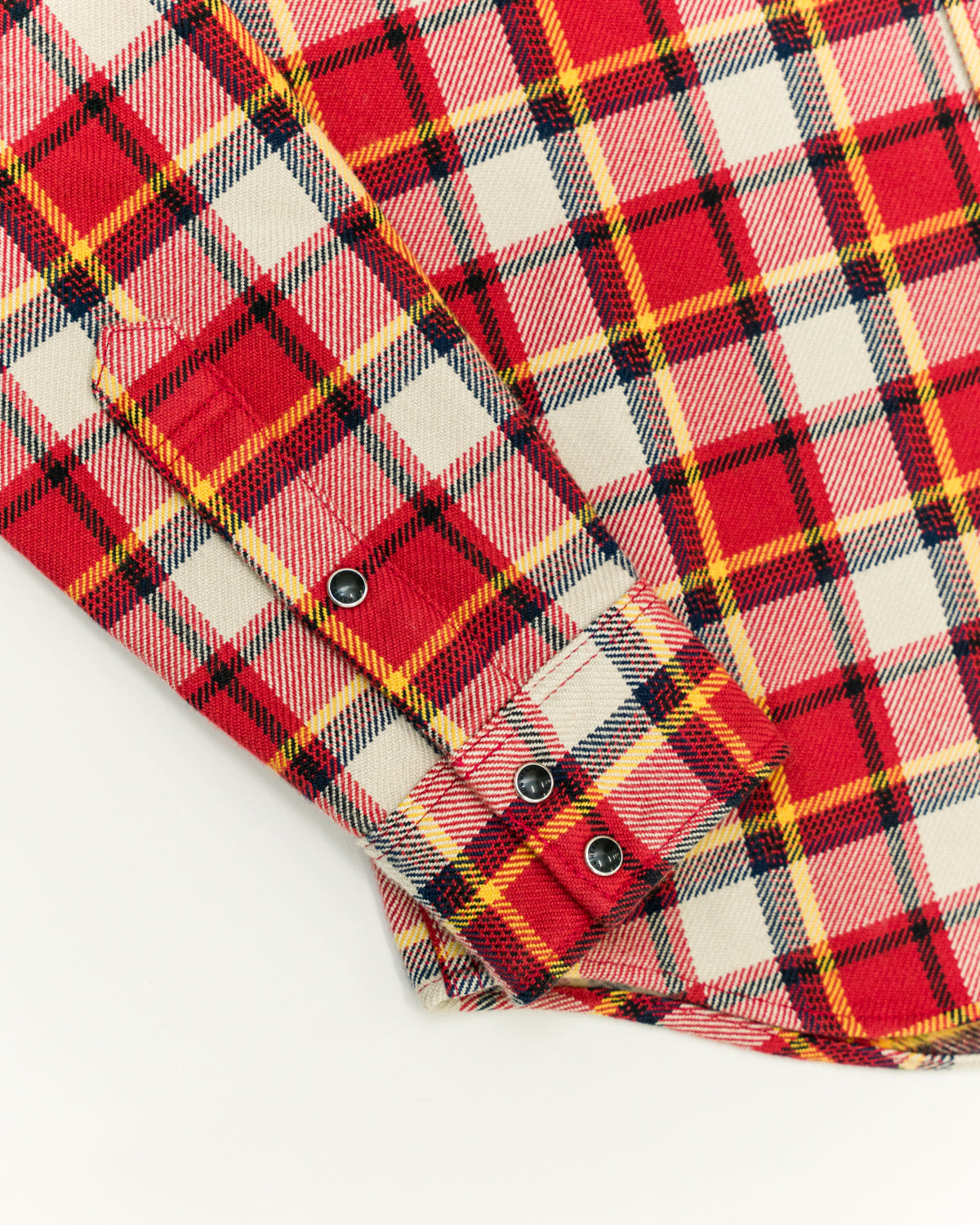 IHSH-340-RED - Ultra Heavy Flannel Classic Check Western - Red