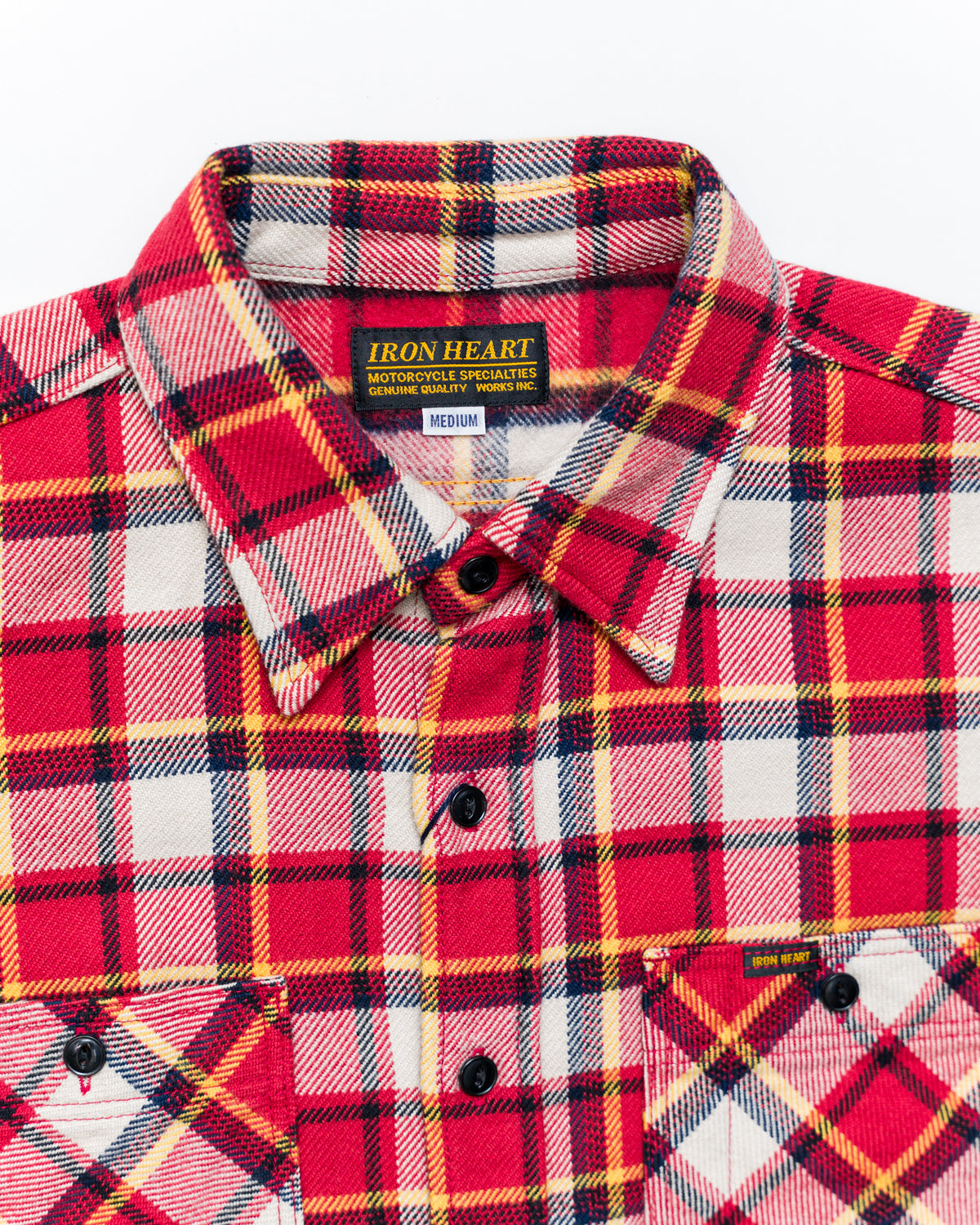 IHSH-334-RED - Ultra Heavy Flannel Classic Check Work Shirt - Red