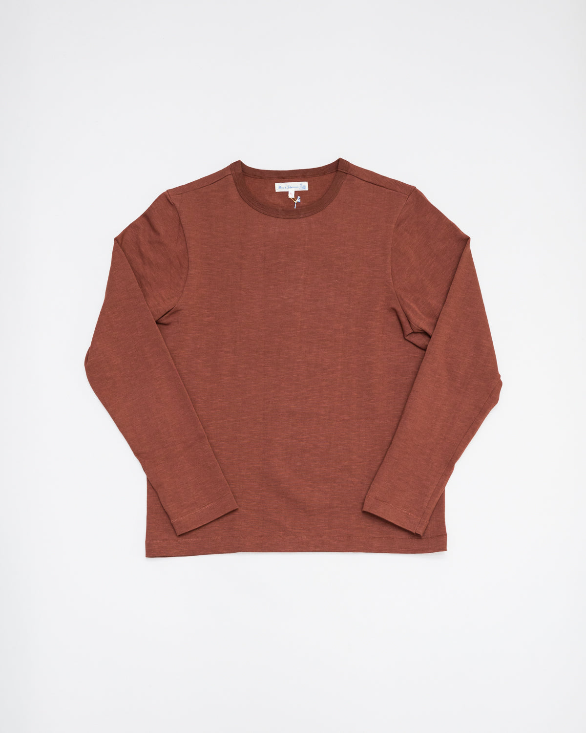 2S18.13 - 13.4oz Loopwheeled Heavy LS T-Shirt Relaxed Fit - Tan | James Dant