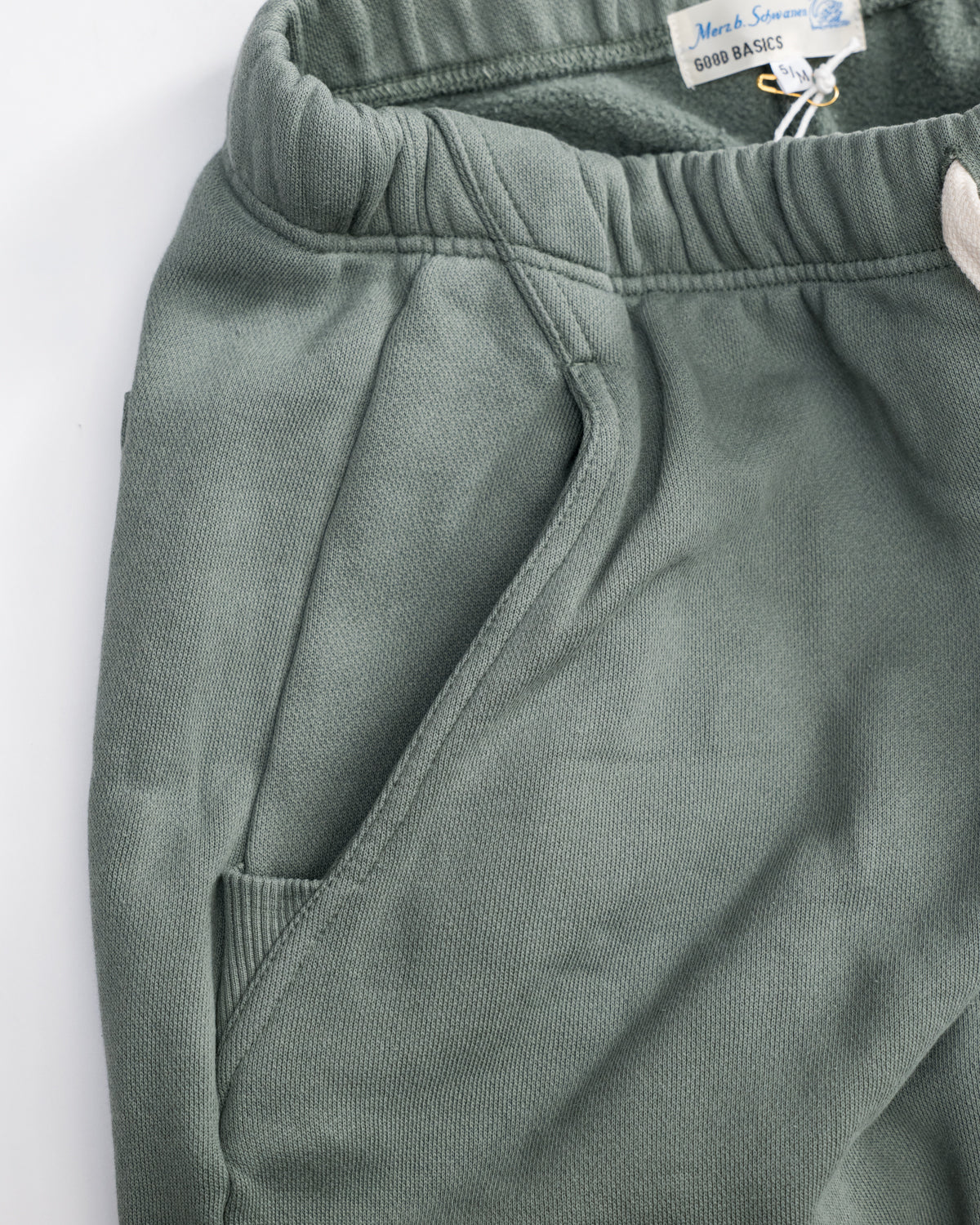 SP03.402 - 13oz Athletic Sweatpants Washed - Green Stone | James Dant