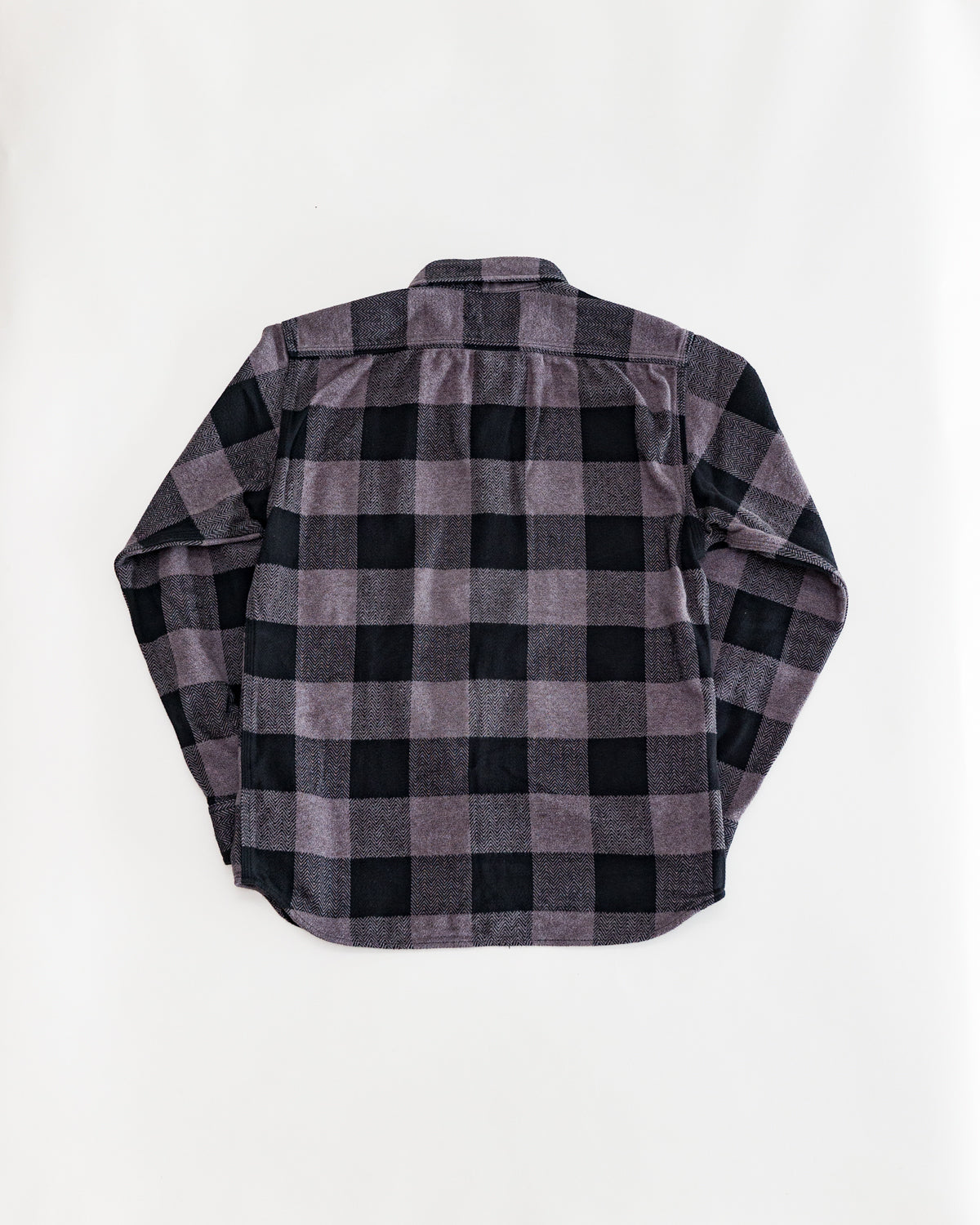MLS1020M23 - Original Herringbone Triple-Yarn Twill Check Shirt - Grey