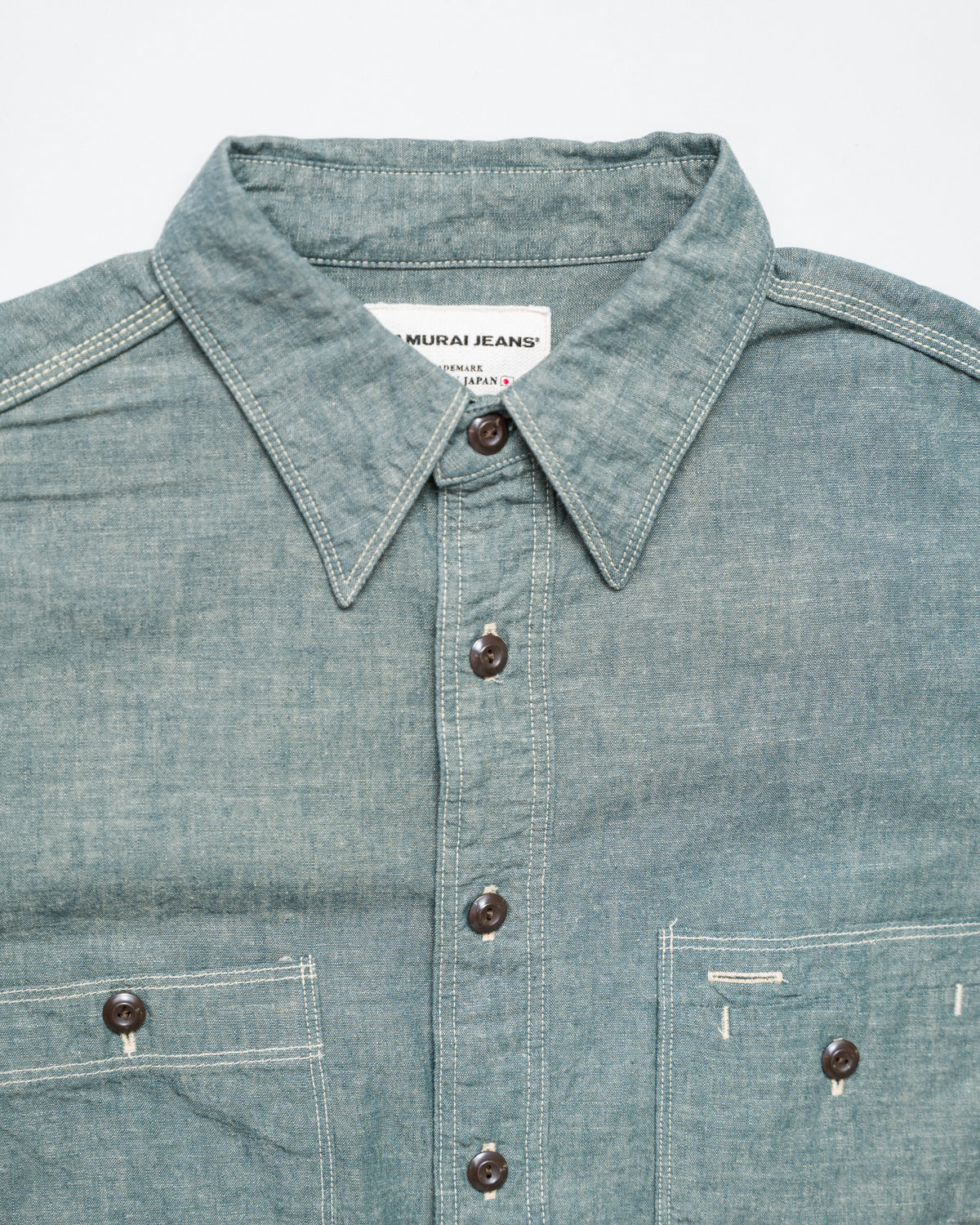 SJCBS22 - Selvedge Chambray Shirt - Green