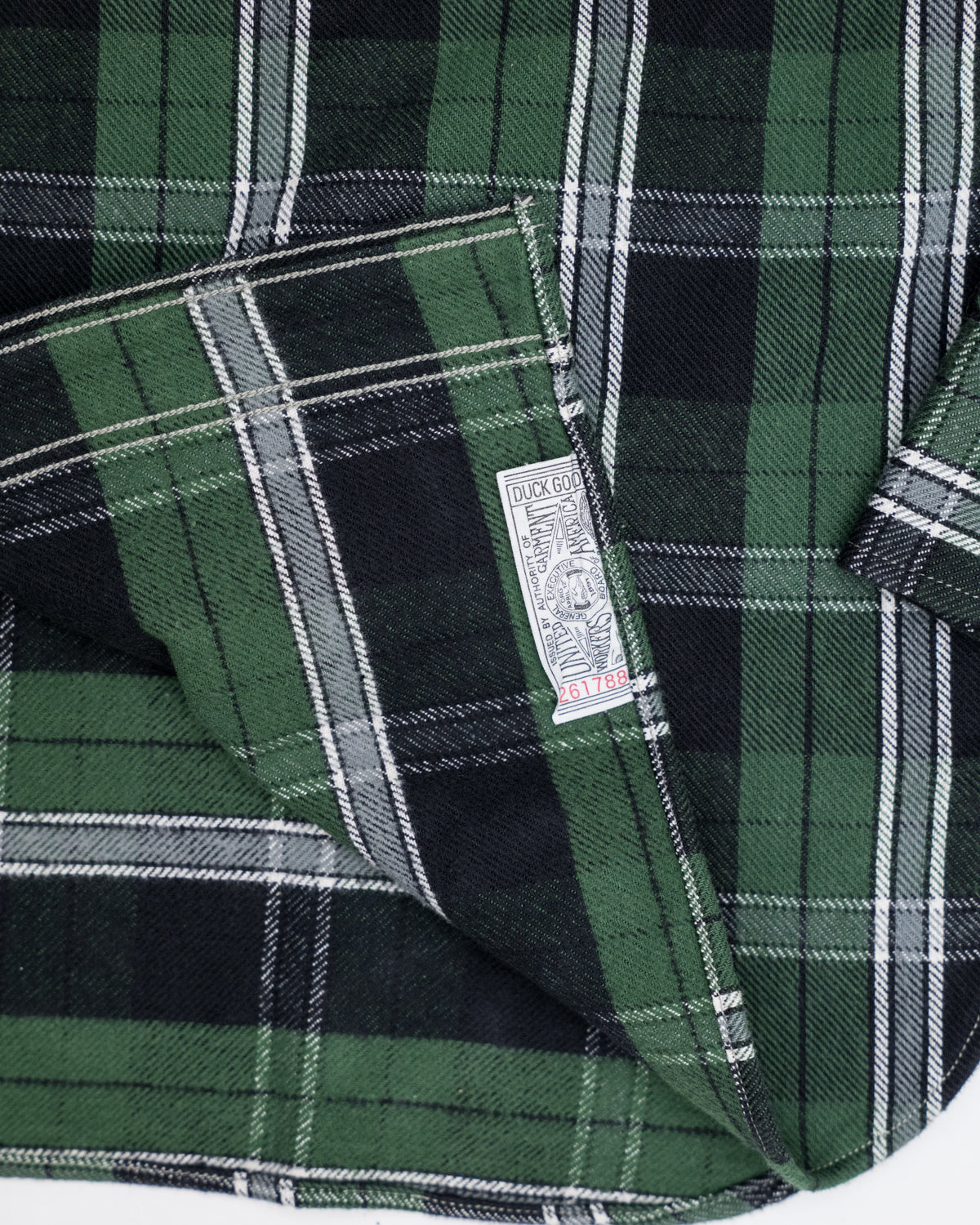 Lot 3022 - One-Wash Flannel W/Chinstrap Pattern 'G' - Green