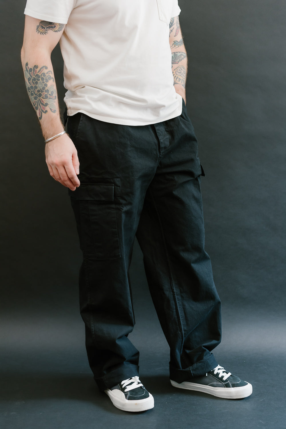 Cargo Pant Twill - Washed Black