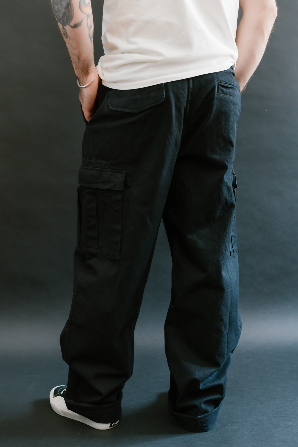 Cargo Pant Twill - Washed Black