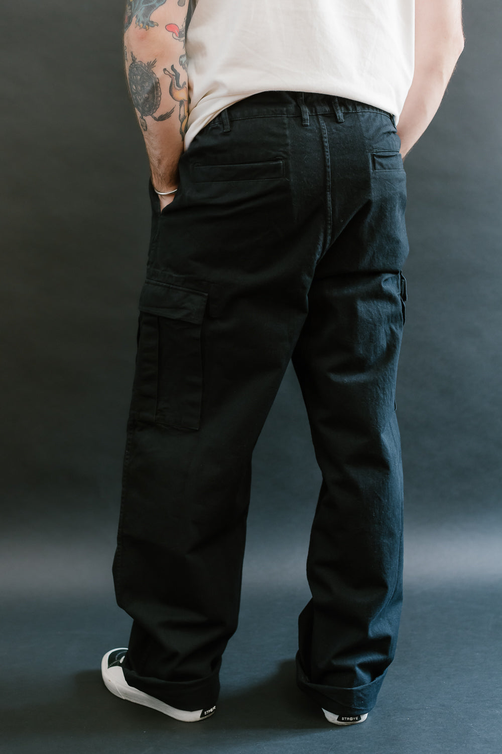 Cargo Pant Twill - Washed Black