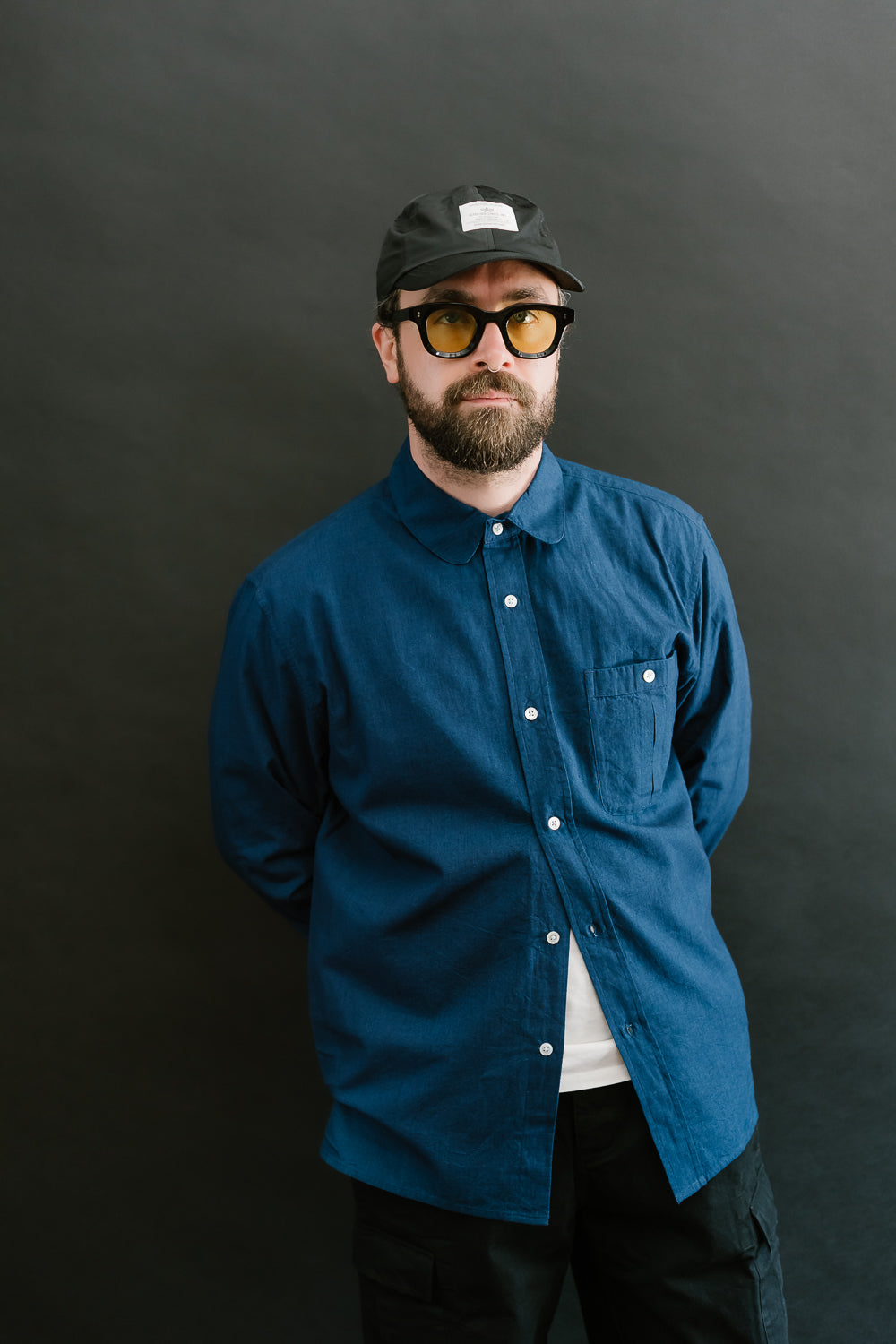 Club Collar Selvedge Broadcloth Shirt  - Indigo