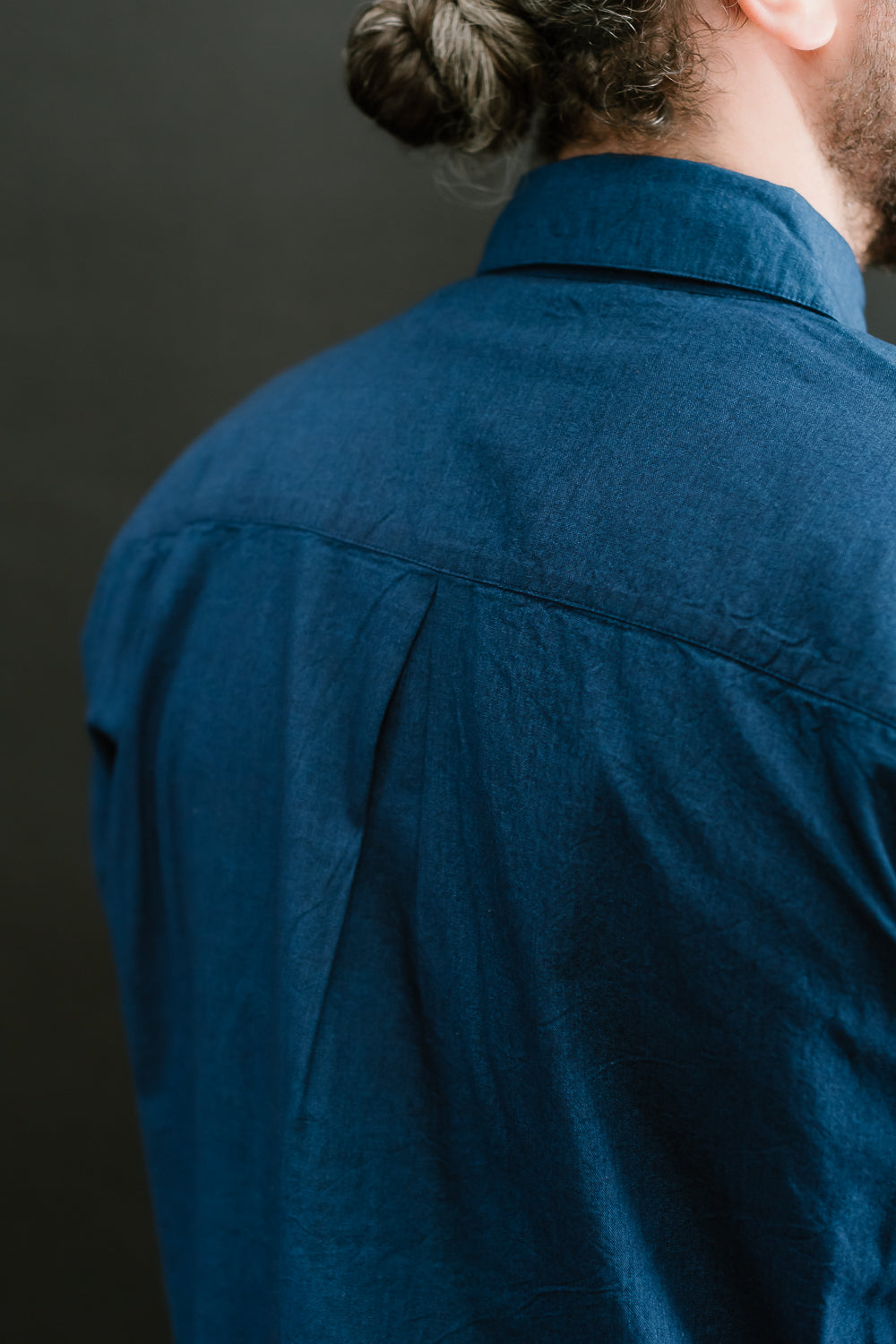 Club Collar Selvedge Broadcloth Shirt  - Indigo