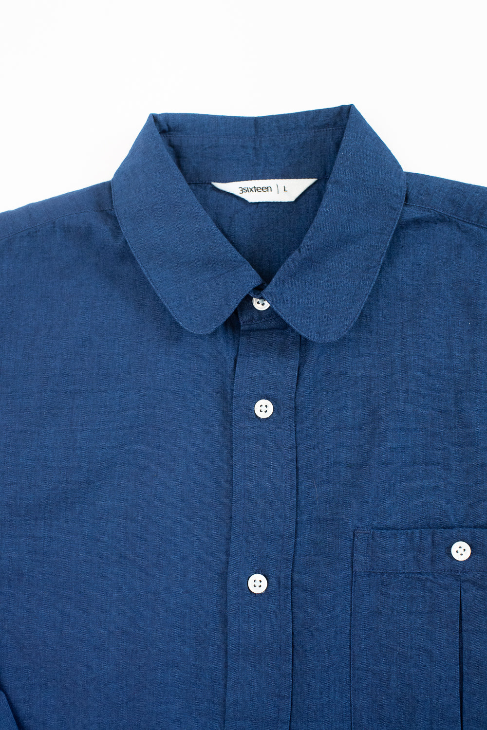 Club Collar Selvedge Broadcloth Shirt  - Indigo