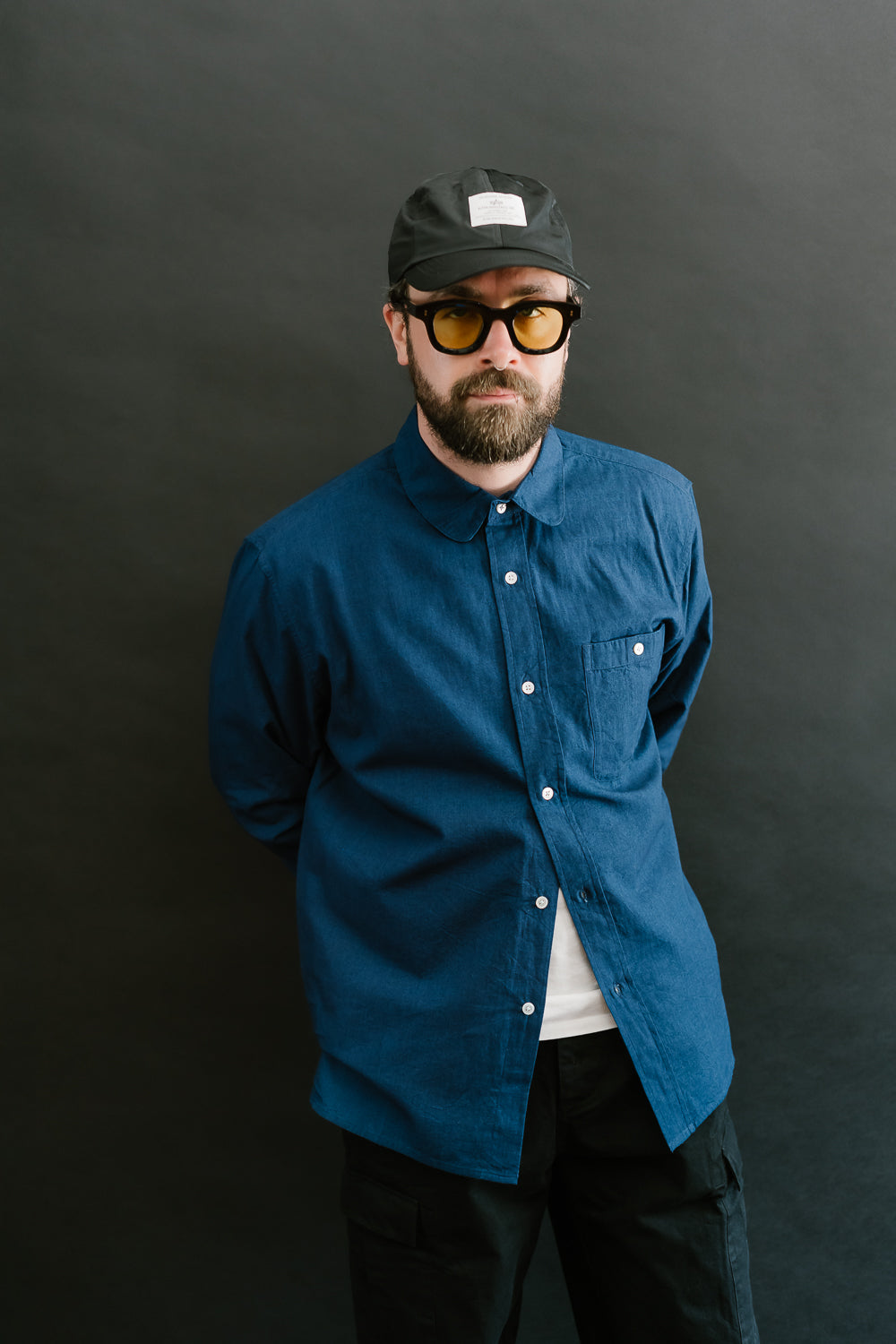 Club Collar Selvedge Broadcloth Shirt  - Indigo