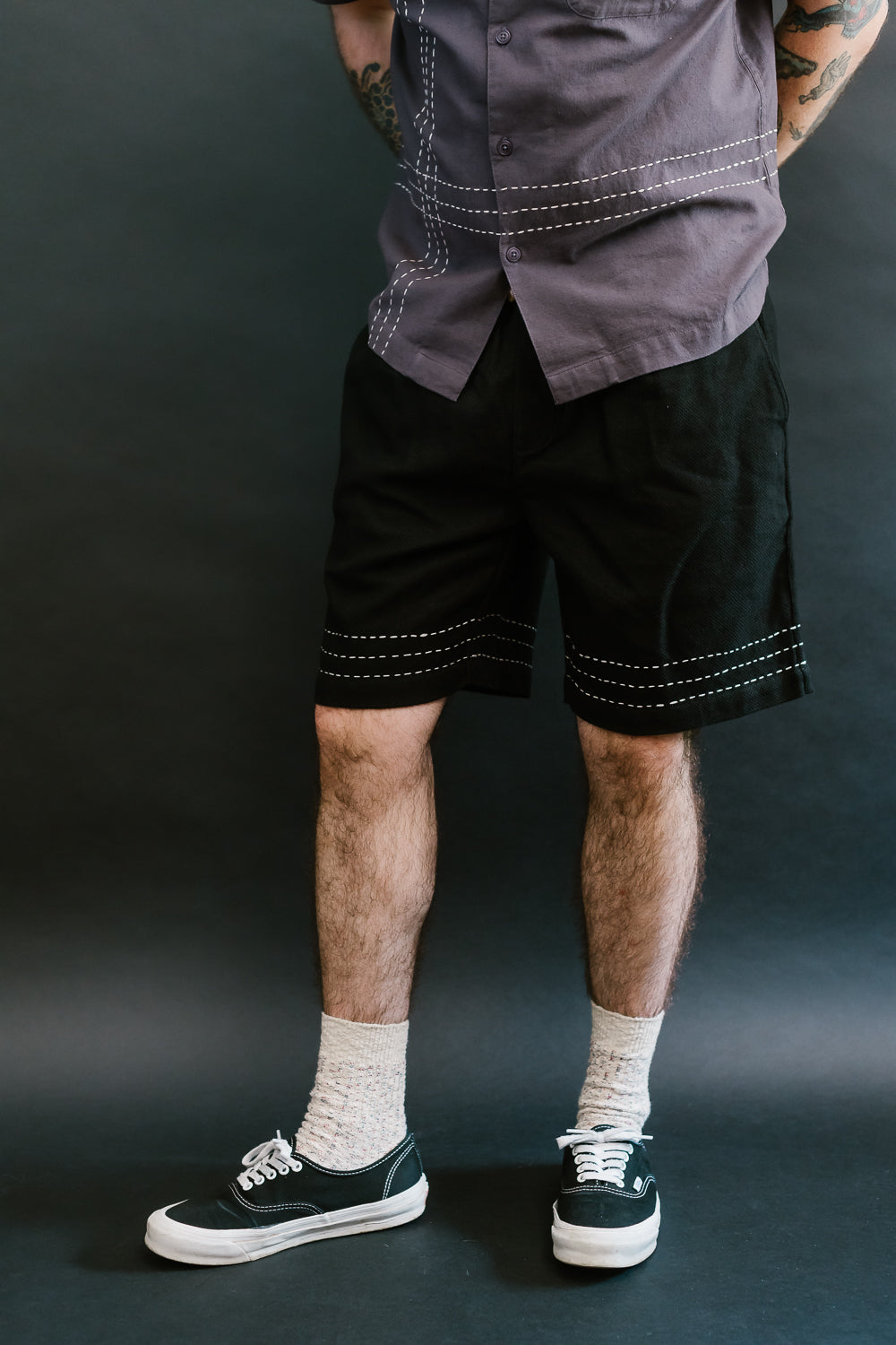 Club Short Hand Stitch - Black