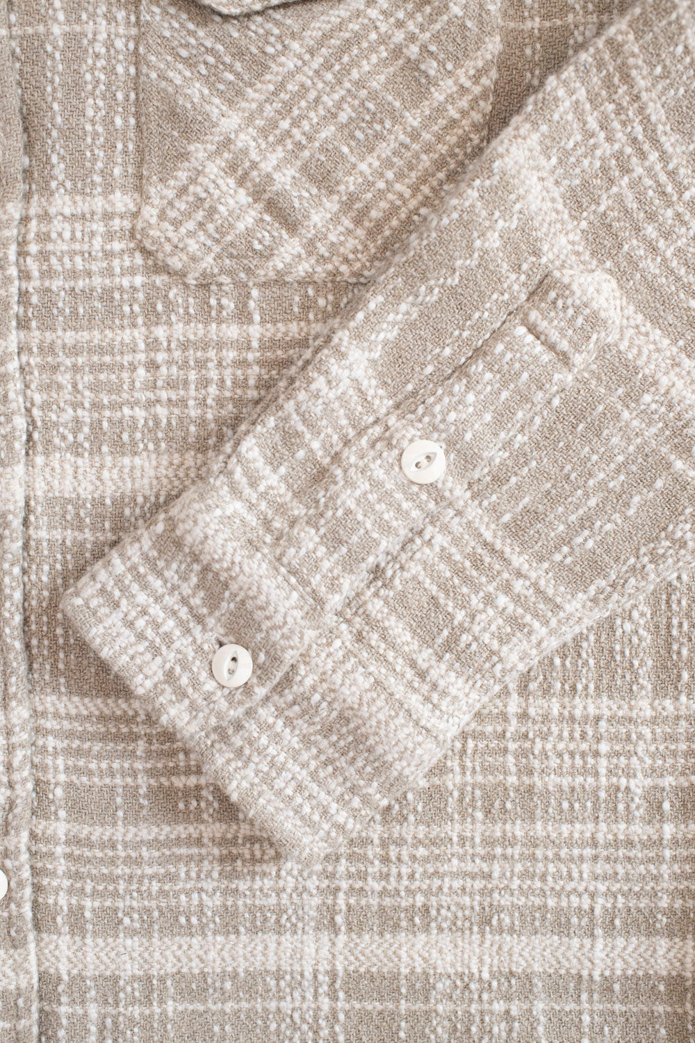 Crosscut Flannel Jacquard - Alabaster | James Dant